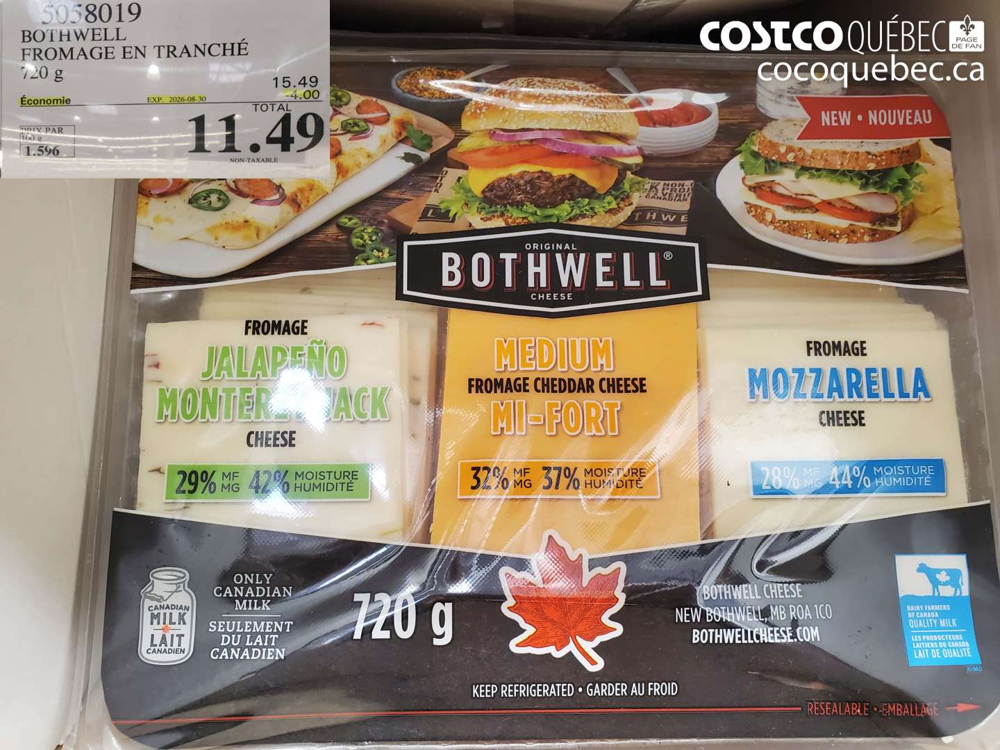 5058019 BOTHWELL FROMAGE EN TRANCHÉ ($4.00 INSTANT SAVINGS EXPIRES ON 2026-08-30) $11.49