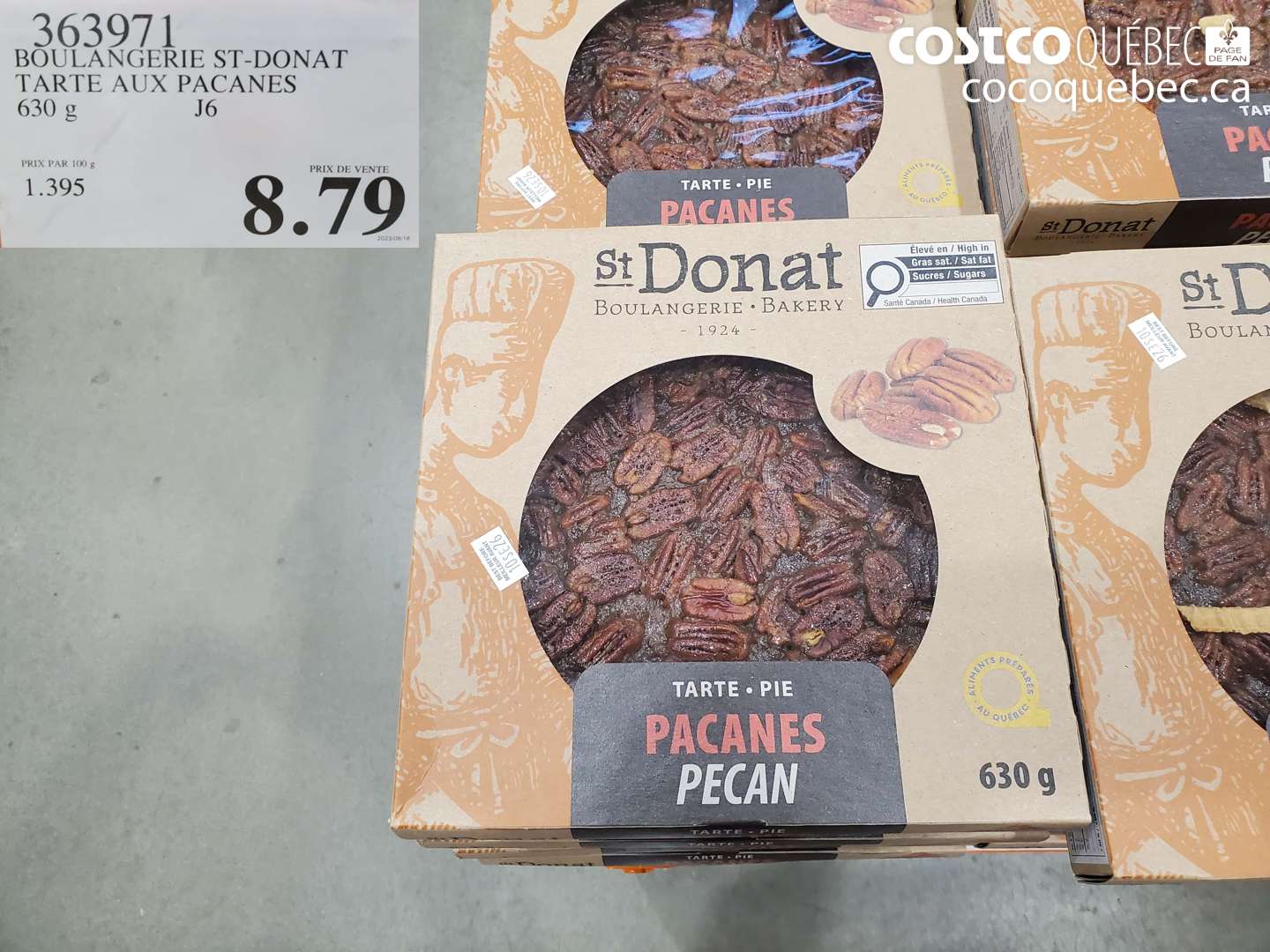 363971 BOULANGERIE ST-DONAT TARTE AUX PACANES $8.79