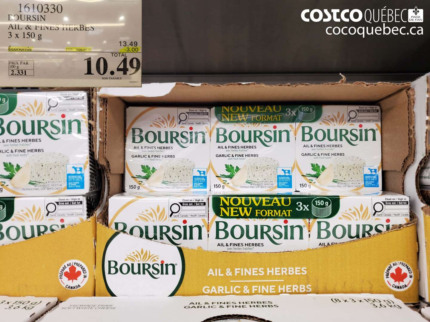 1610330 BOURSIN AIL & FINES HERBES ($3.00 INSTANT SAVINGS EXPIRES ON 2026-09-06) $10.49