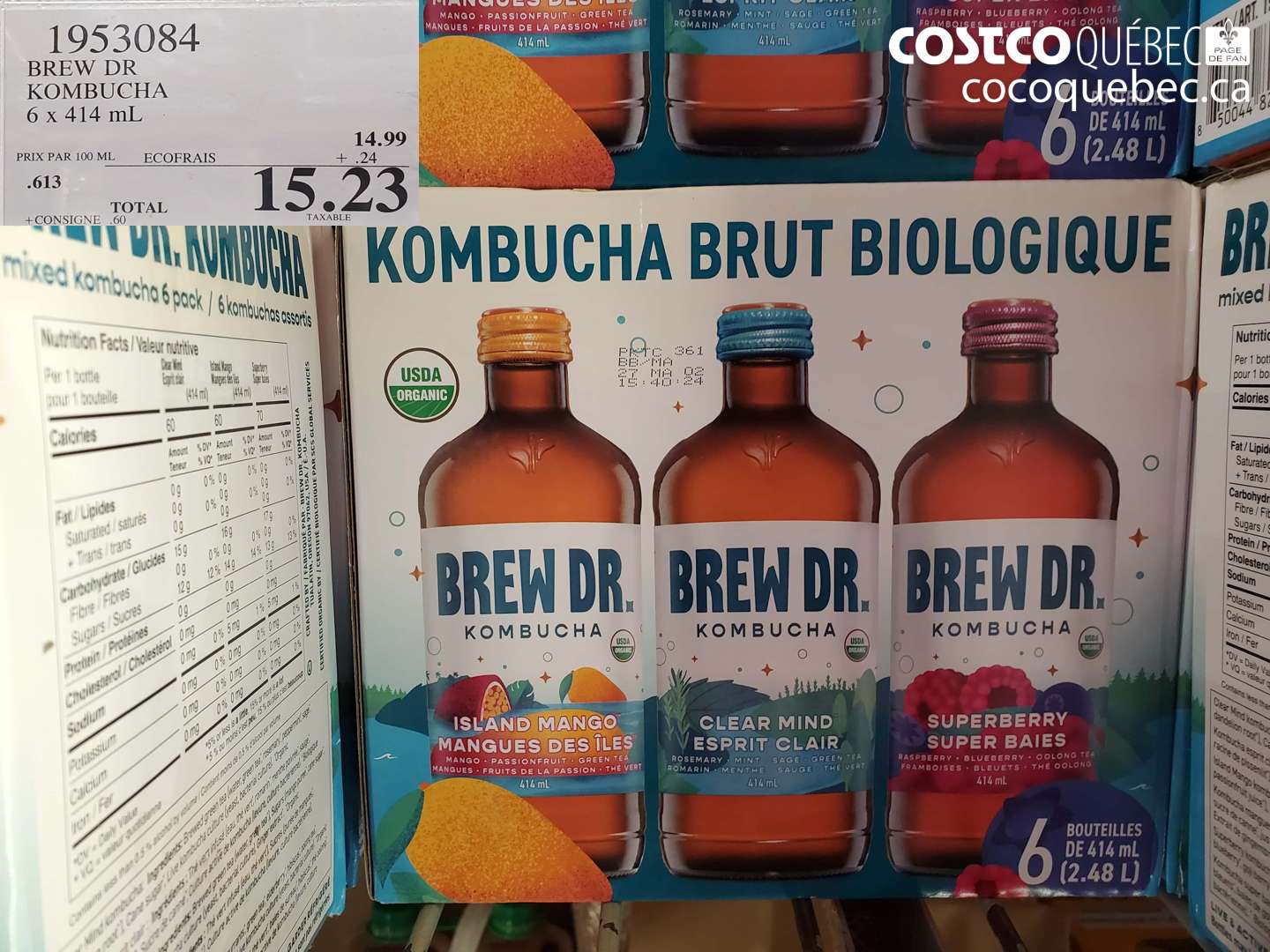 1953084 BREW DR KOMBUCHA $15.23