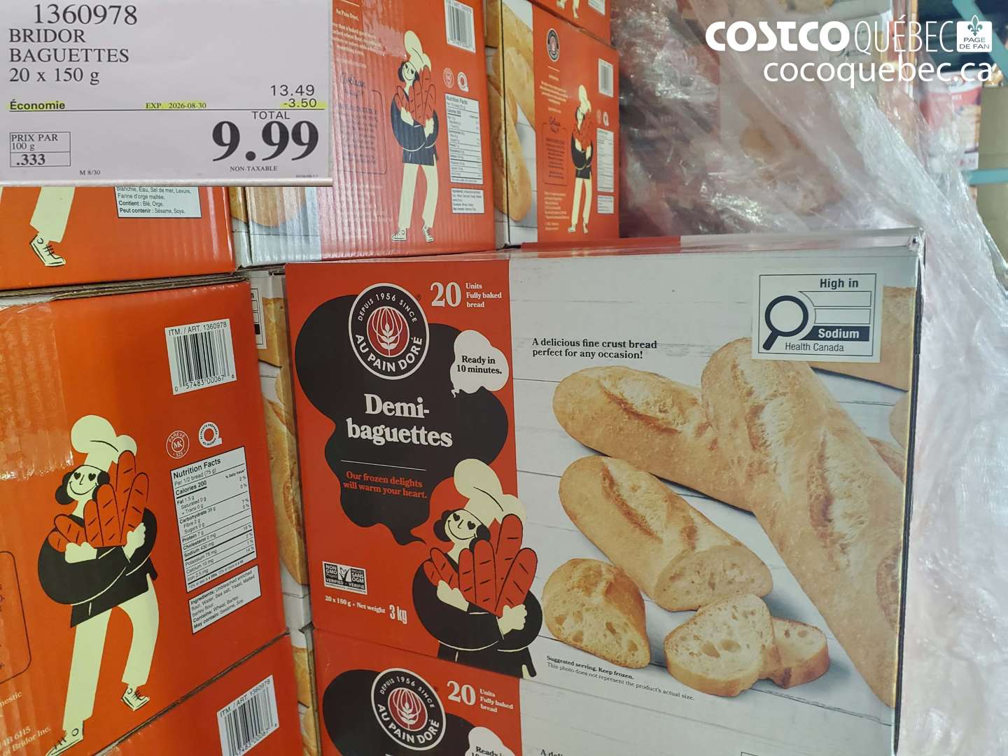 1360978 BRIDOR BAGUETTES ($3.50 INSTANT SAVINGS EXPIRES ON 2026-08-30) $9.99