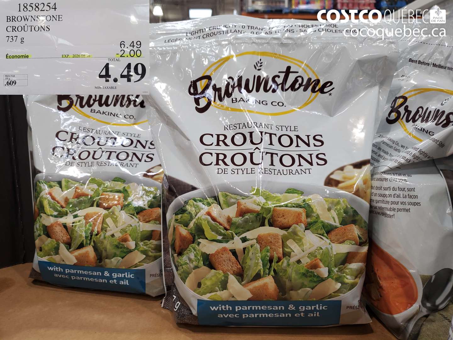 1858254 BROWNSTONE CROÛTONS ($2.00 INSTANT SAVINGS EXPIRES ON 2026-08-16) $4.49