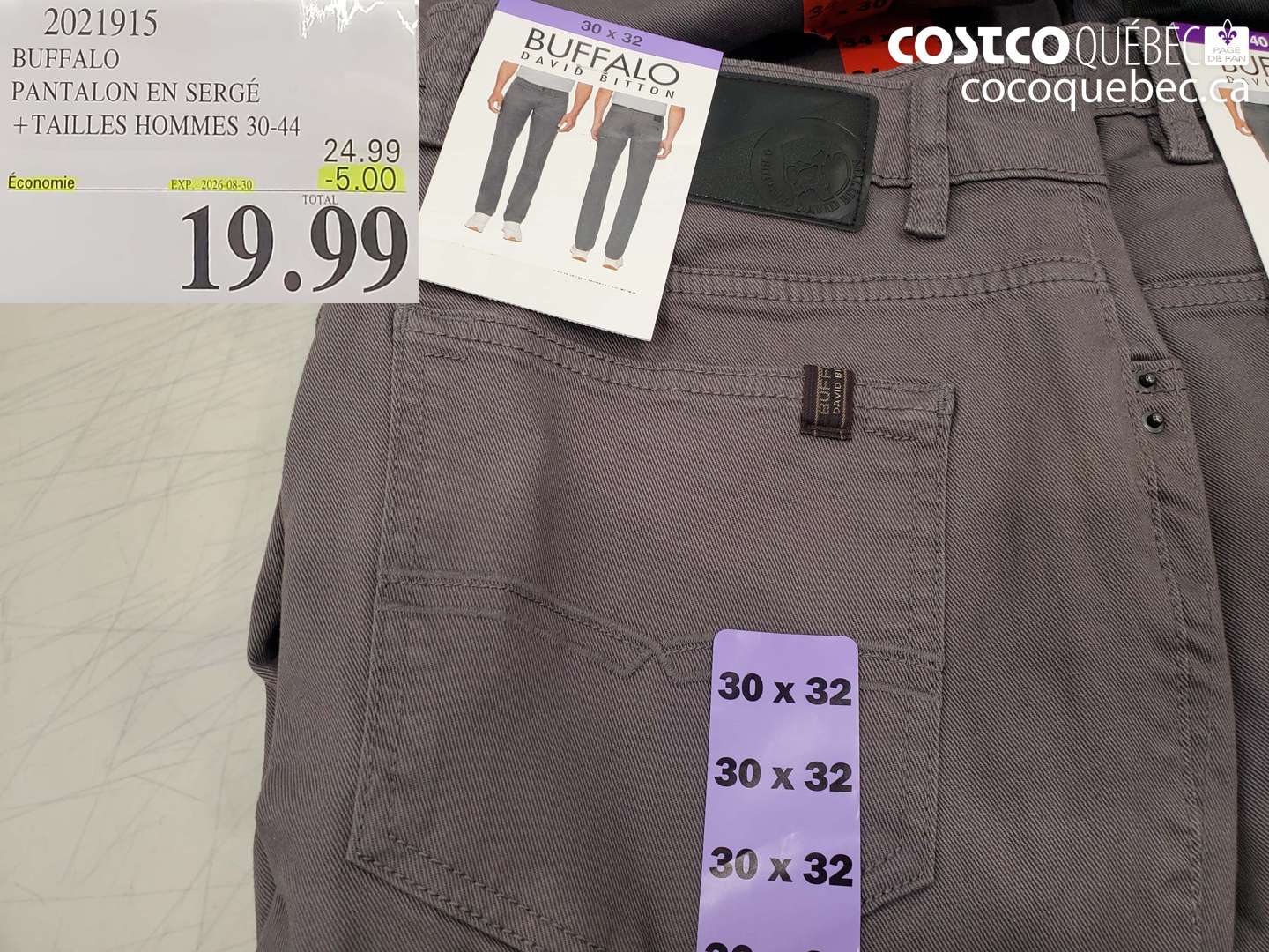 2021915 BUFFALO PANTALON EN SERGÉ ($5.00 INSTANT SAVINGS EXPIRES ON 2026-08-30) $19.99