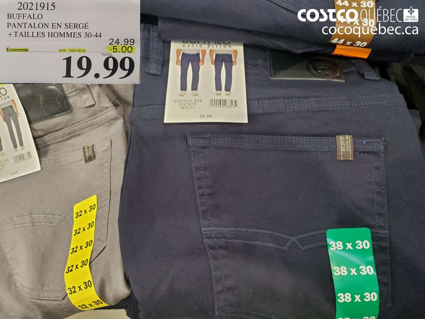 2021915 BUFFALO PANTALON EN SERGÉ ($5.00 INSTANT SAVINGS EXPIRES ON 2026-08-30) $19.99