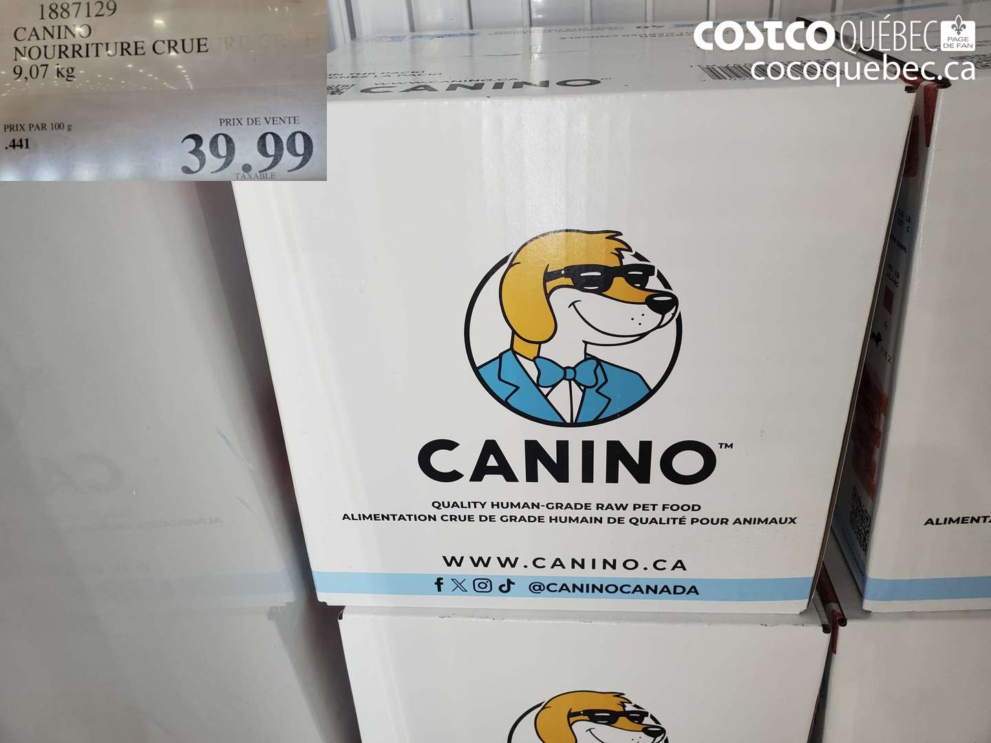 1887129 CANINO NOURRITURE CRUE $39.99