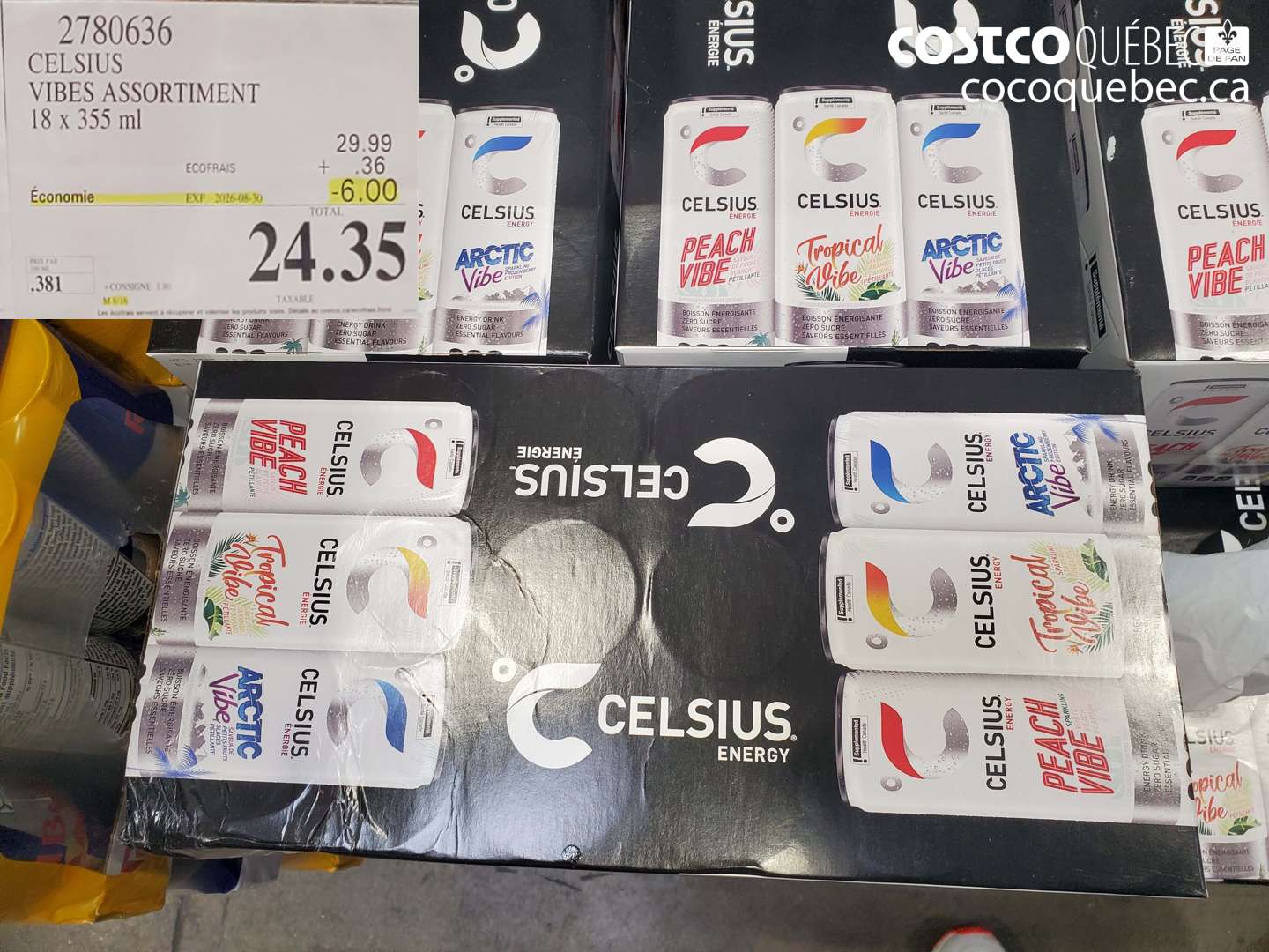 2780636 CELSIUS VIBES ASSORTIMENT ($6.00 INSTANT SAVINGS EXPIRES ON 2026-08-30) $24.35