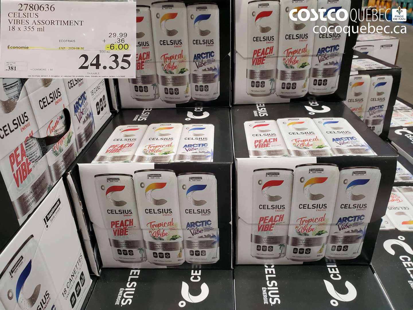 2780636 CELSIUS VIBES ASSORTIMENT ($6.00 INSTANT SAVINGS EXPIRES ON 2026-08-30) $24.35