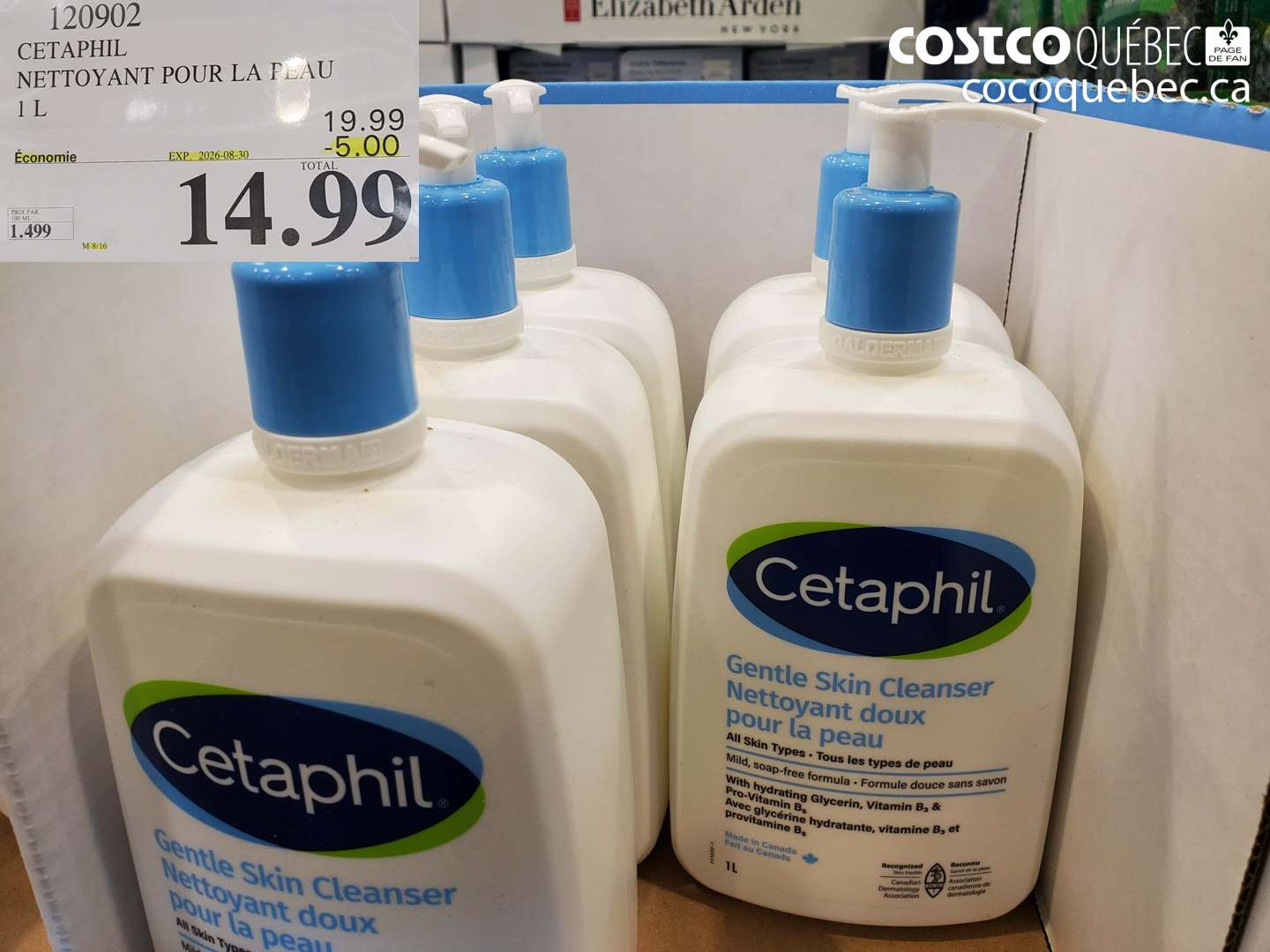 120902 CETAPHIL NETTOYANT POUR LA PEAU 1 L ($5.00 INSTANT SAVINGS EXPIRES ON 2026-08-30) $14.99