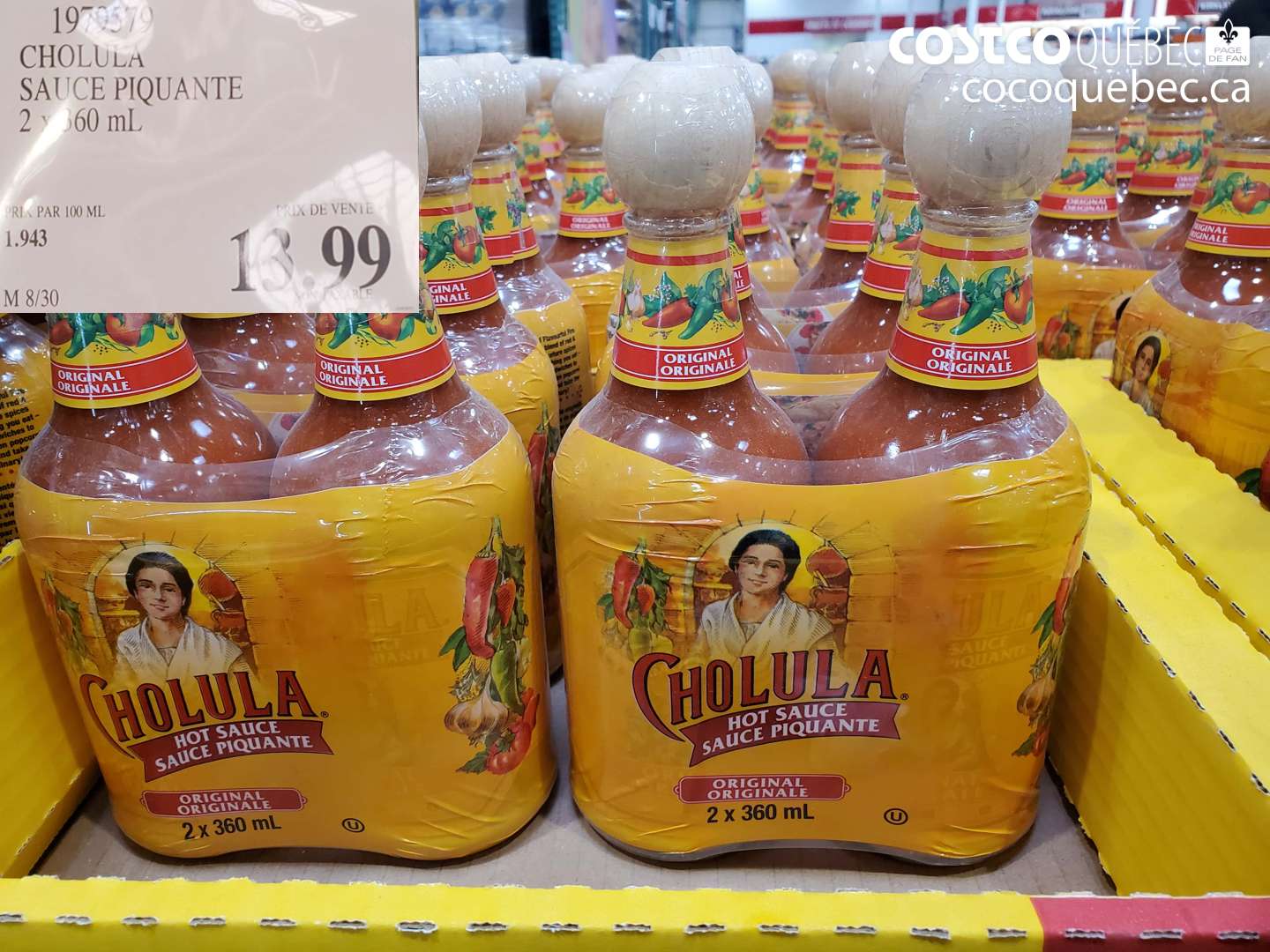 1903579 CHOLULA SAUCE PIQUANTE $13.99