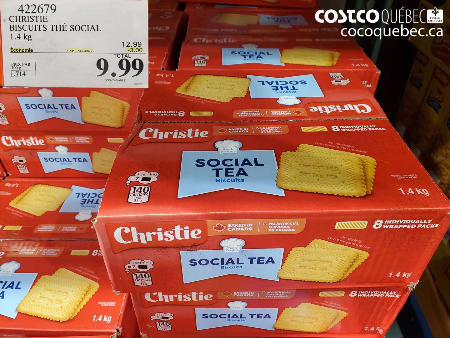 422679 CHRISTIE BISCUITS THÉ SOCIAL ($3.00 INSTANT SAVINGS EXPIRES ON 2026-08-30) $9.99