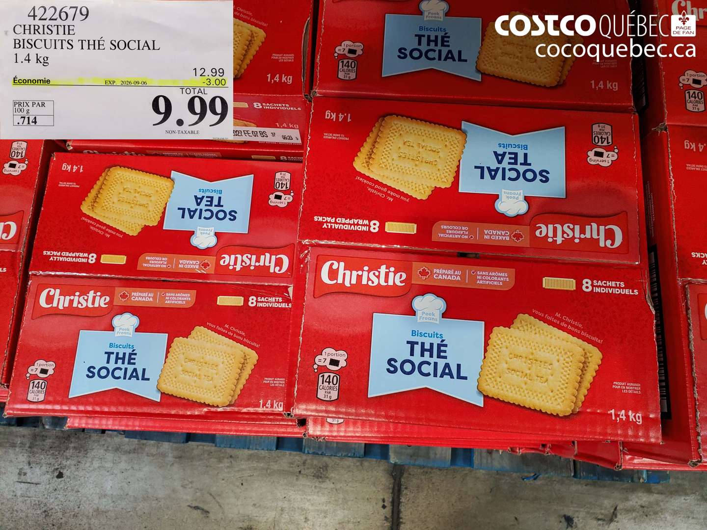 422679 CHRISTIE BISCUITS THÉ SOCIAL ($3.00 INSTANT SAVINGS EXPIRES ON 2026-09-06) $9.99