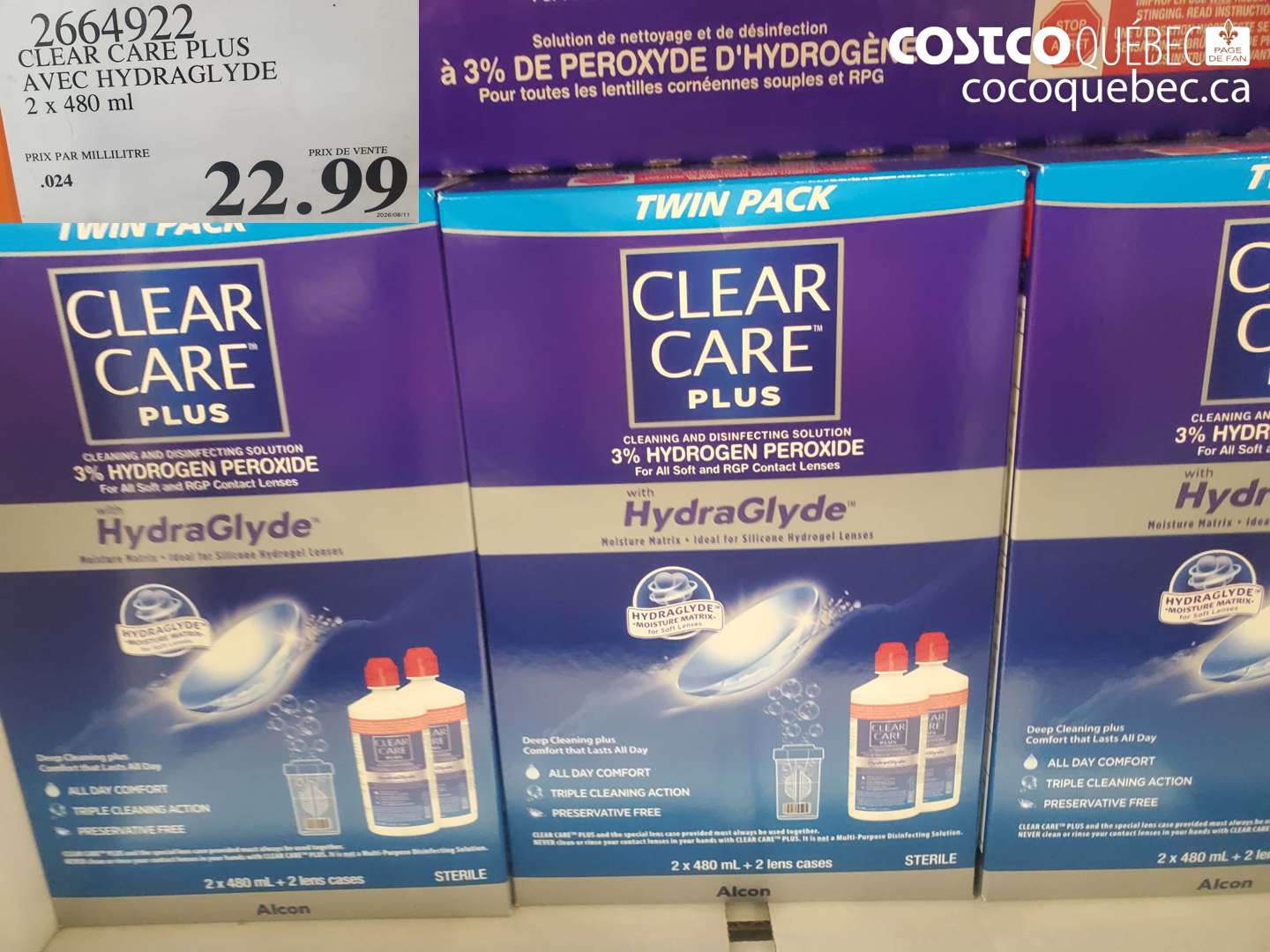 2664922 CLEAR CARE PLUS AVEC HYDRAGLYDE $22.99