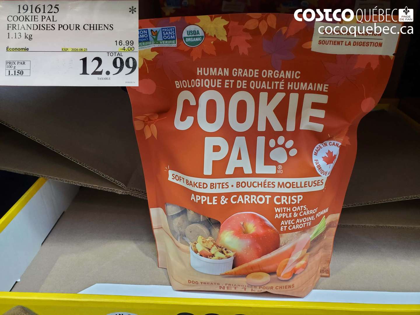 1916125 COOKIE PAL FRIANDISES POUR CHIENS ($4.00 INSTANT SAVINGS EXPIRES ON 2026-08-23) $12.99