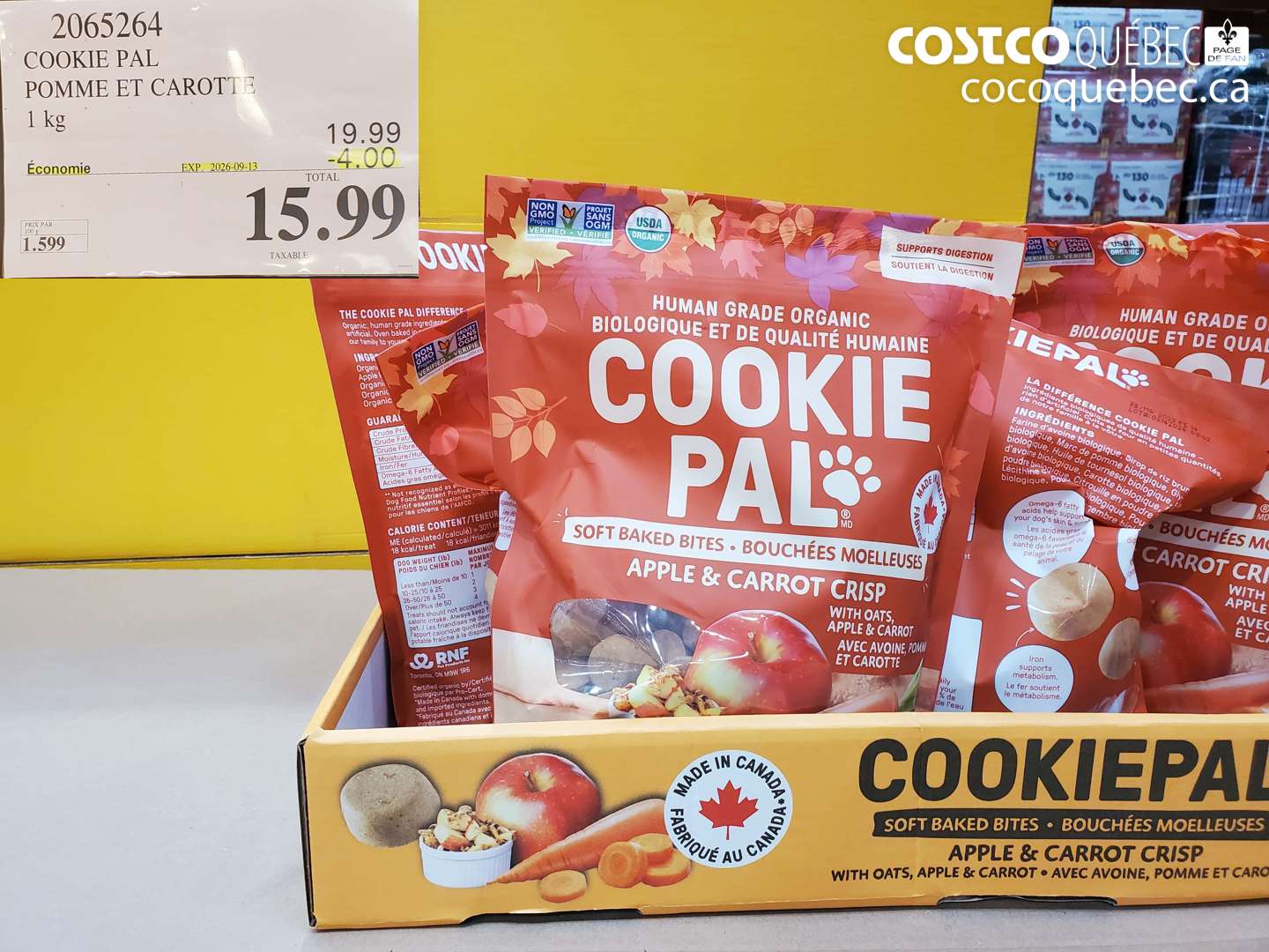 2065264 COOKIE PAL POMME ET CAROTTE ($4.00 INSTANT SAVINGS EXPIRES ON 2026-09-13) $15.99