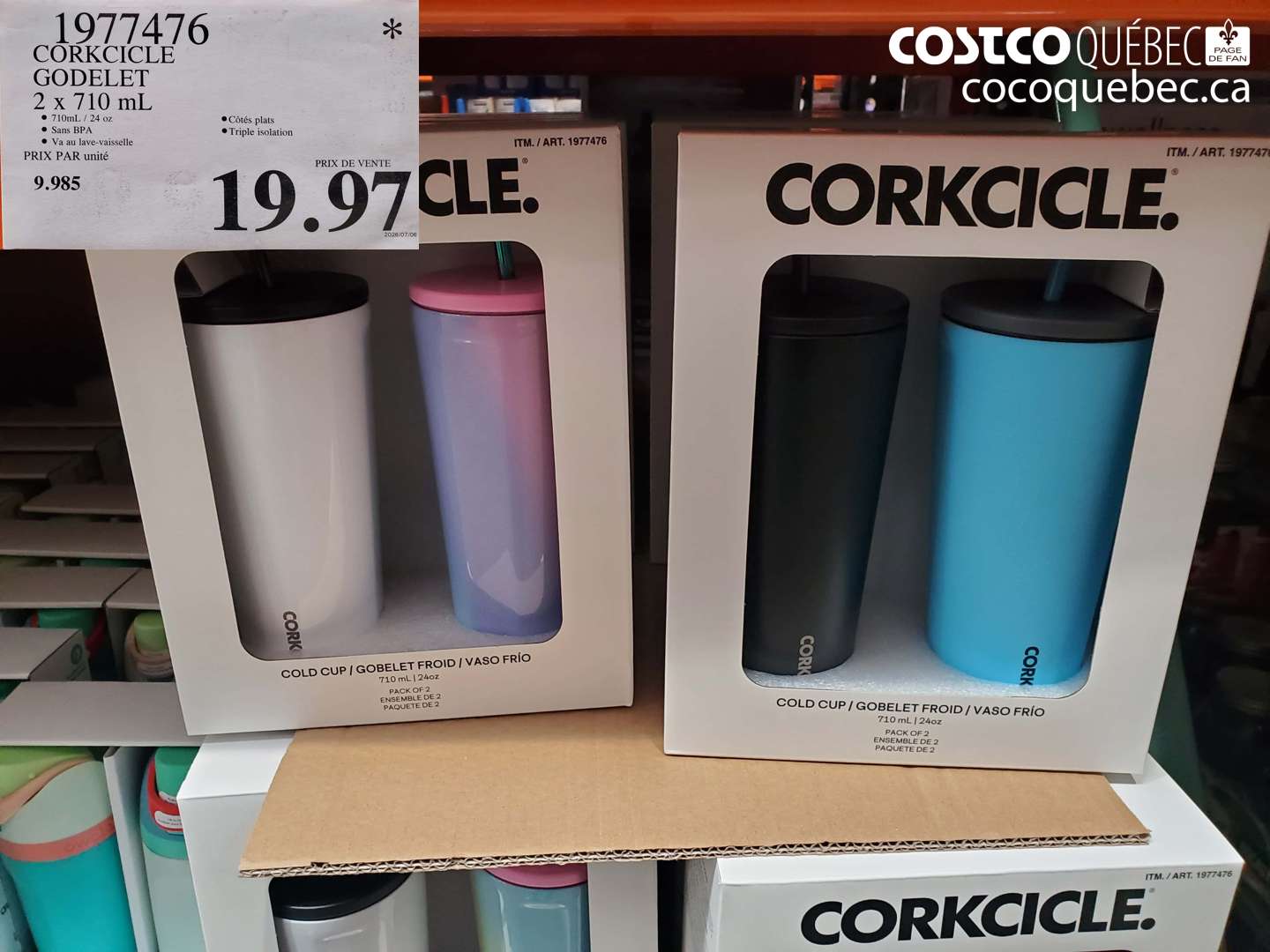 1977476 CORKCICLE GODELET 2 X 710 ML $19.97