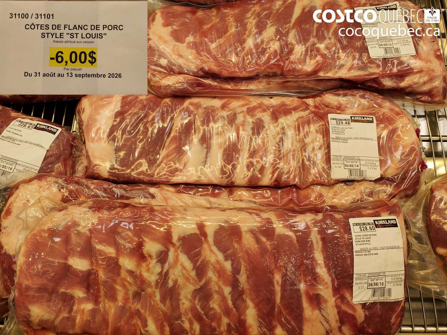 31100 CÔTES DE FLANC DE PORC STYLE 