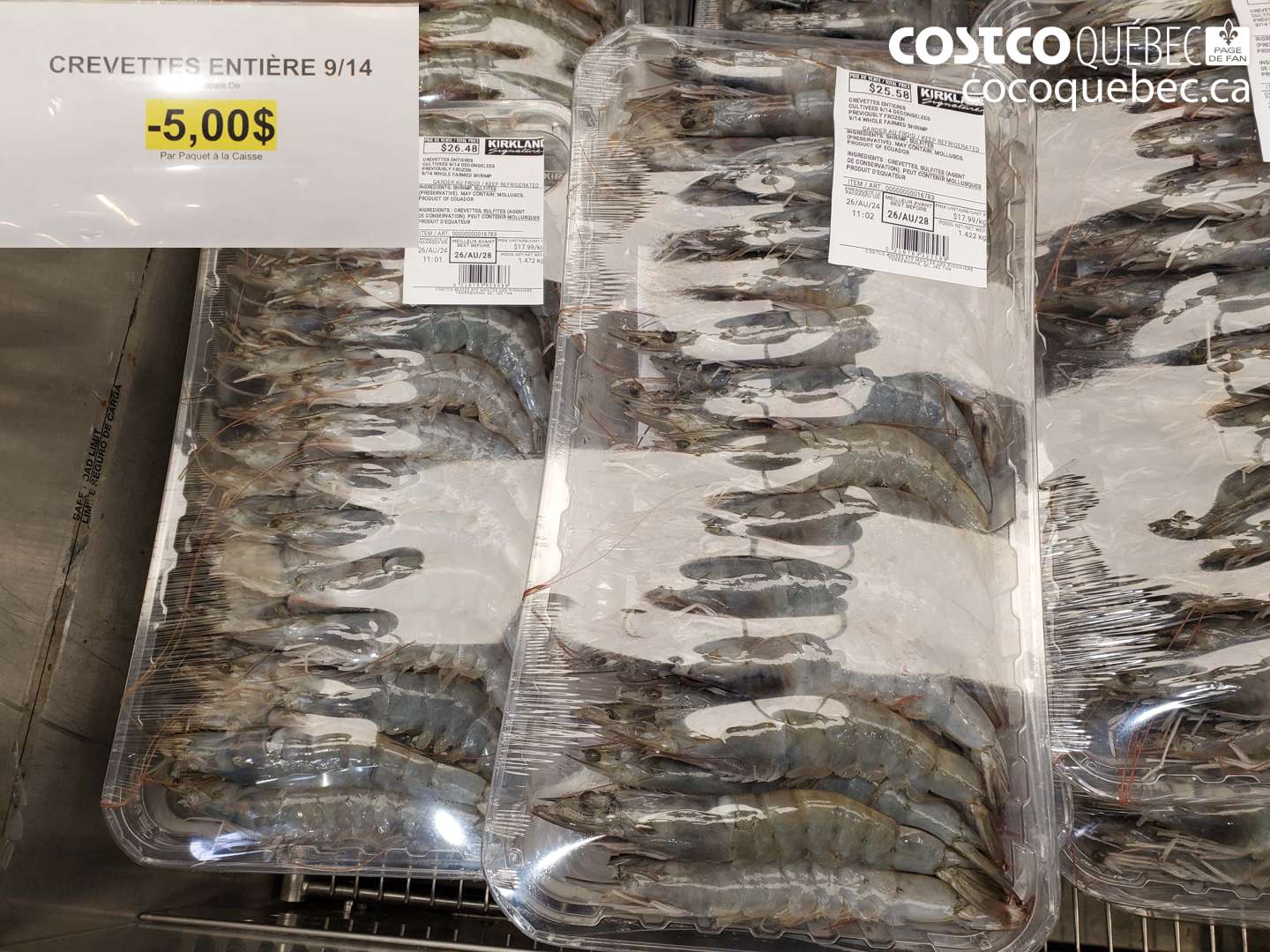 0000 CREVETTES ENTIÈRE 9/14 ($5.00 INSTANT SAVINGS)