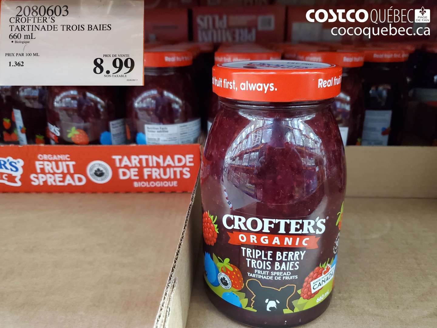 2080603 CROFTER'S TARTINADE TROIS BAIES 660 ML $8.99