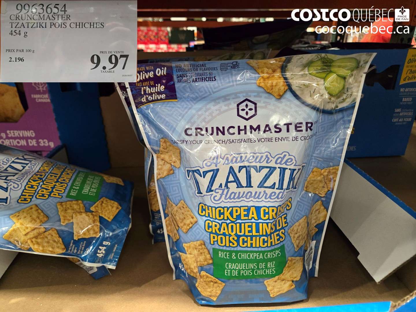 9963654 CRUNCMASTER TZATZIKI POIS CHICHES $9.97