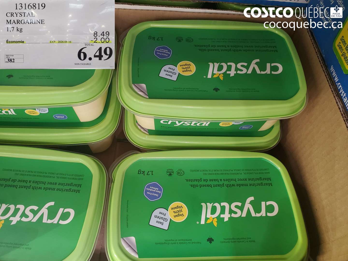 1316819 CRYSTAL MARGARINE ($2.00 INSTANT SAVINGS EXPIRES ON 2026-08-16) $6.49