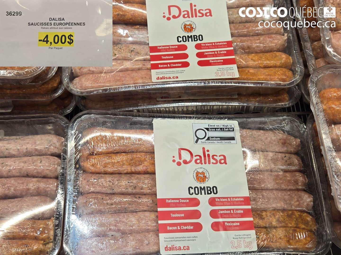 36299 DALISA SAUCISSES EUROPÉENNES ($4.00 INSTANT SAVINGS)