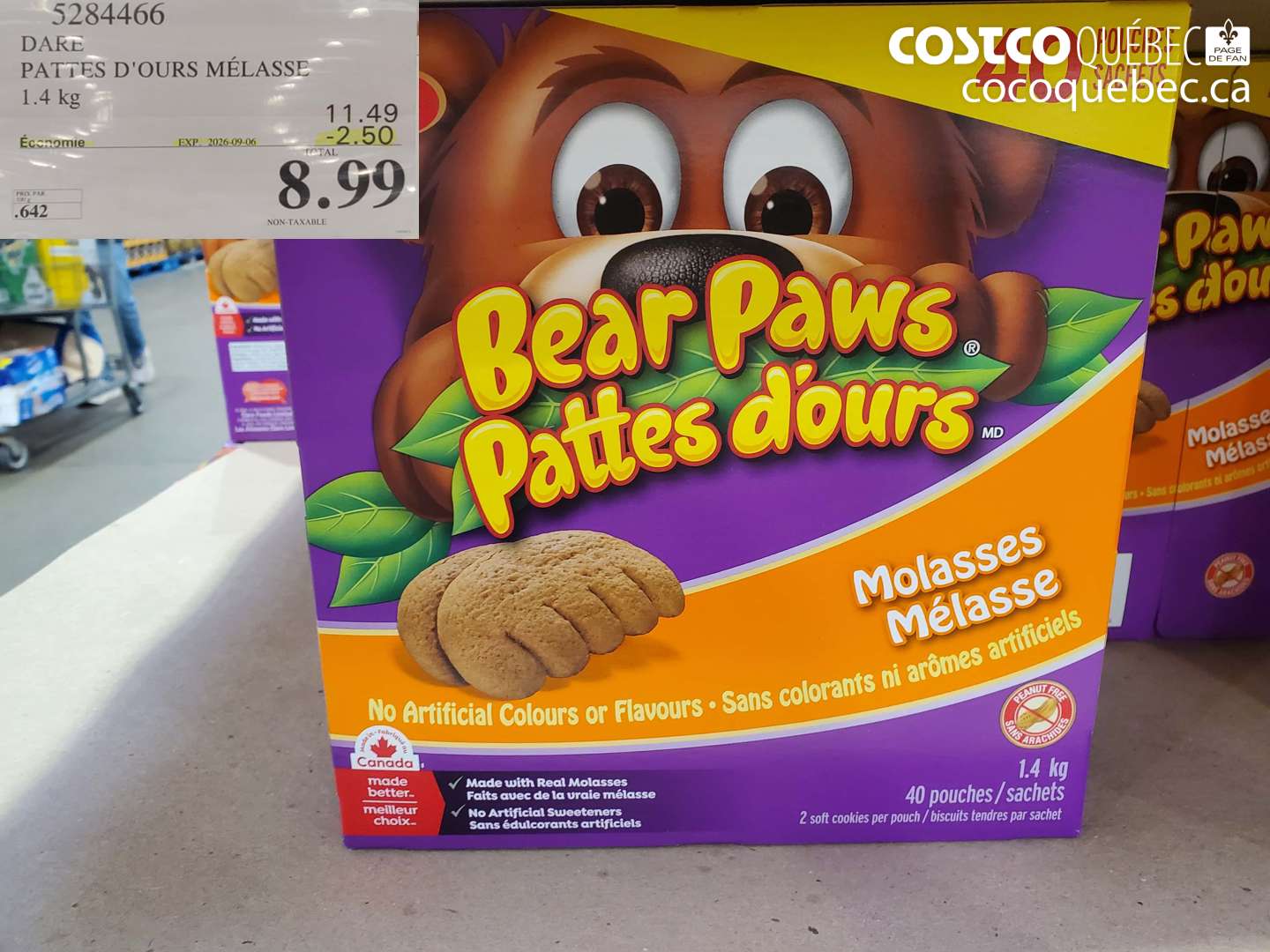5284466 DARE PATTES D'OURS MÉLASSE ($2.50 INSTANT SAVINGS EXPIRES ON 2026-09-06) $8.99