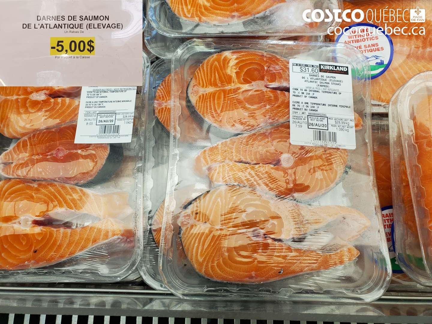 0000000 DARNES DE SAUMON DE L'ATLANTIQUE (ELEVAGE) ($5.00 INSTANT SAVINGS)