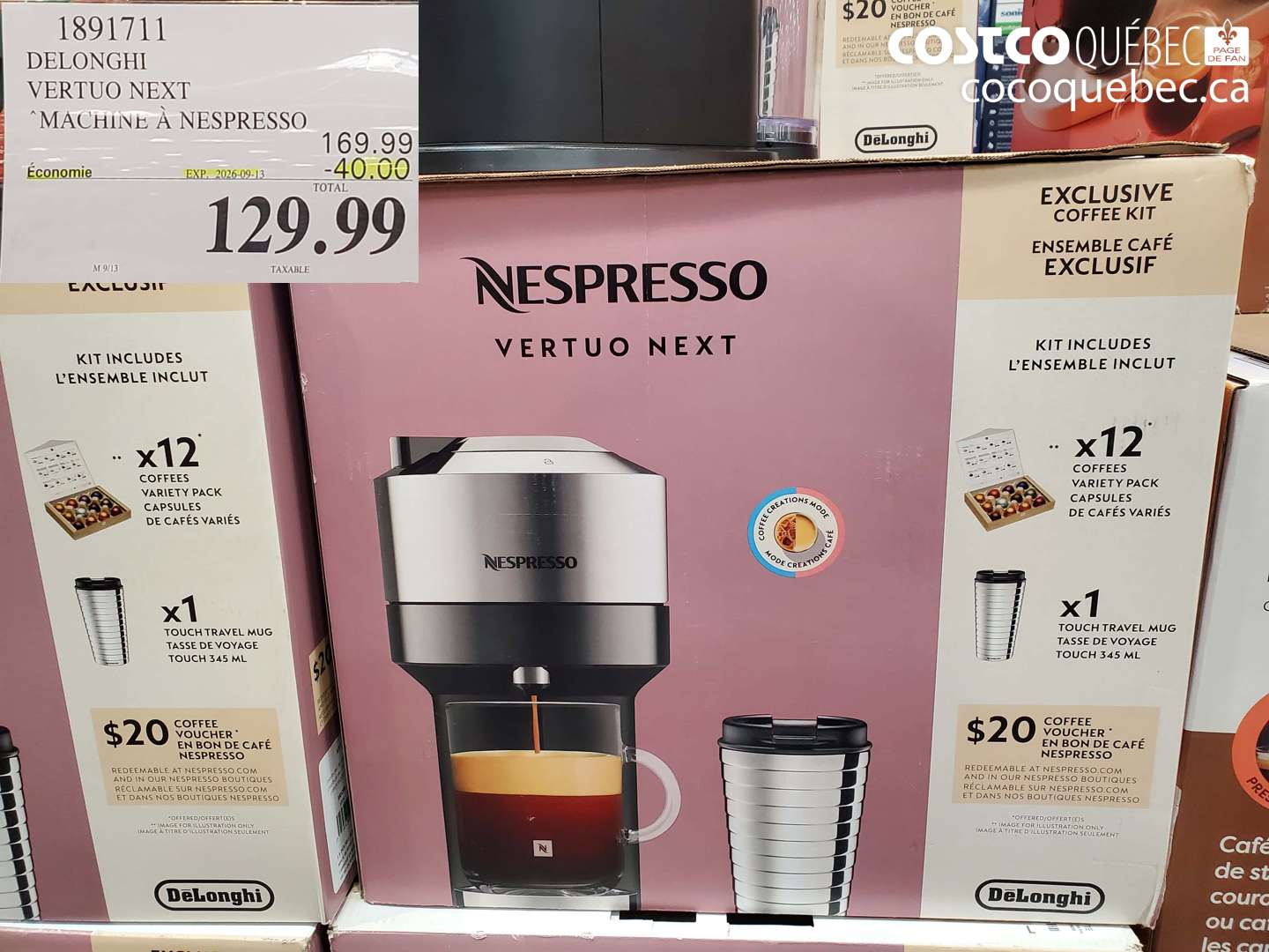 1891711 DELONGHI VERTUO NEXT ($40.00 INSTANT SAVINGS EXPIRES ON 2026-09-13) $129.99