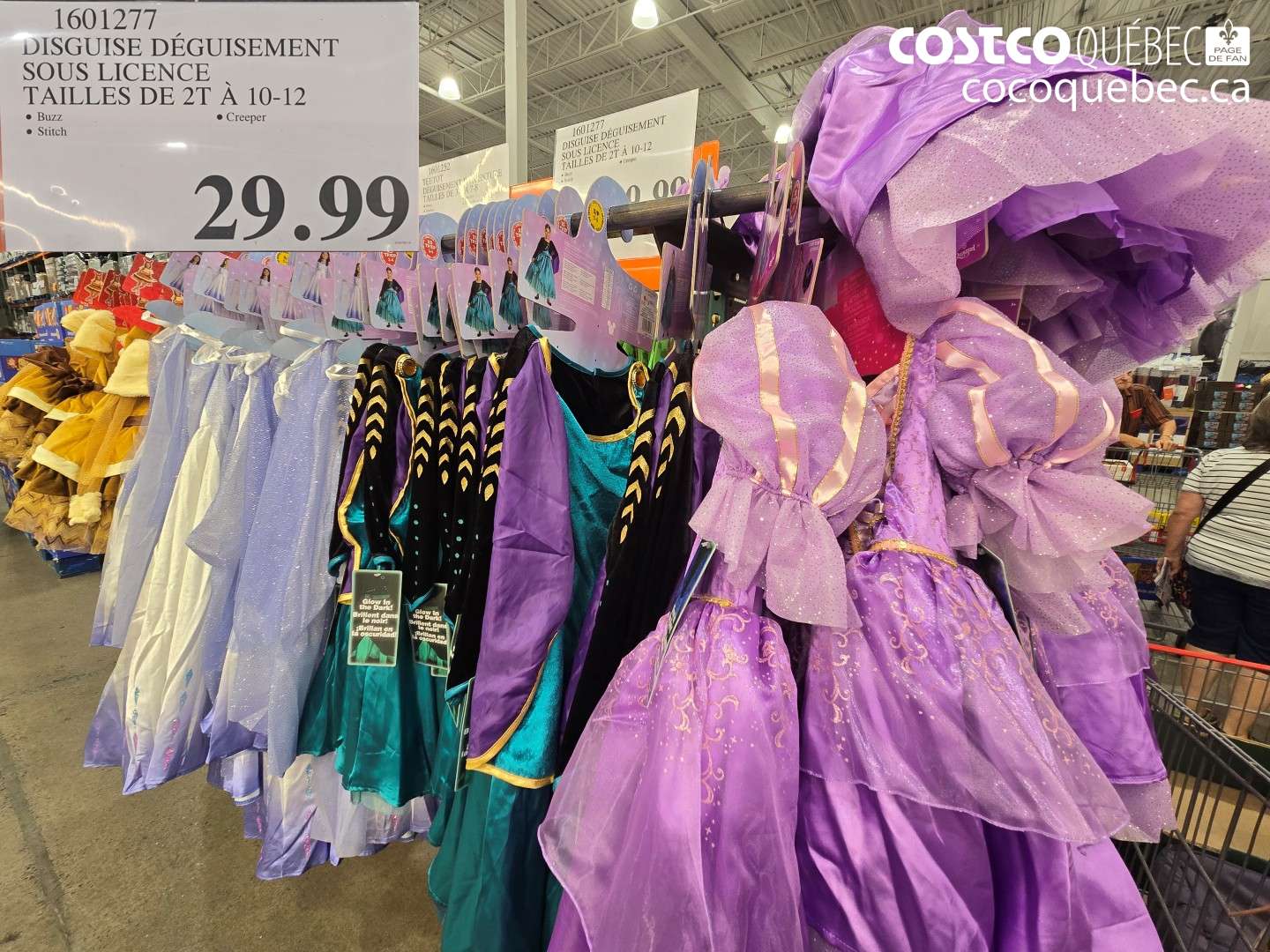 1601277 DISGUISE DÉGUISEMENT SOUS LICENCE TAILLES DE 2T À 10-12 $29.99