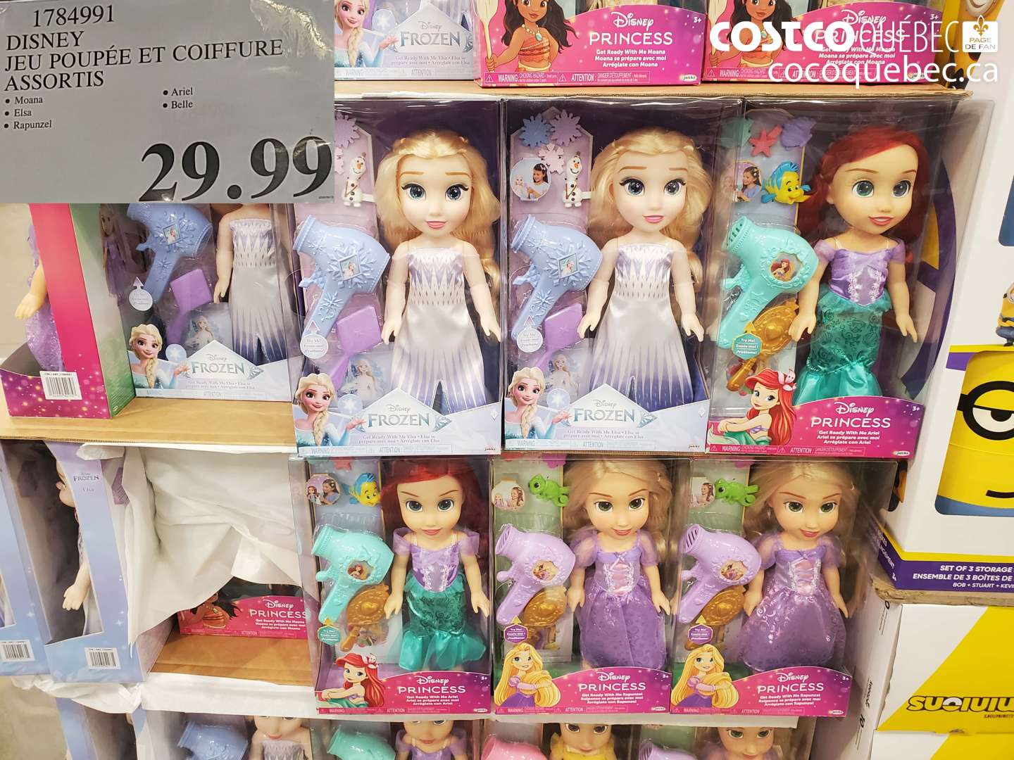 1784991 DISNEY JEU POUPÉE ET COIFFURE ASSORTIS $29.99