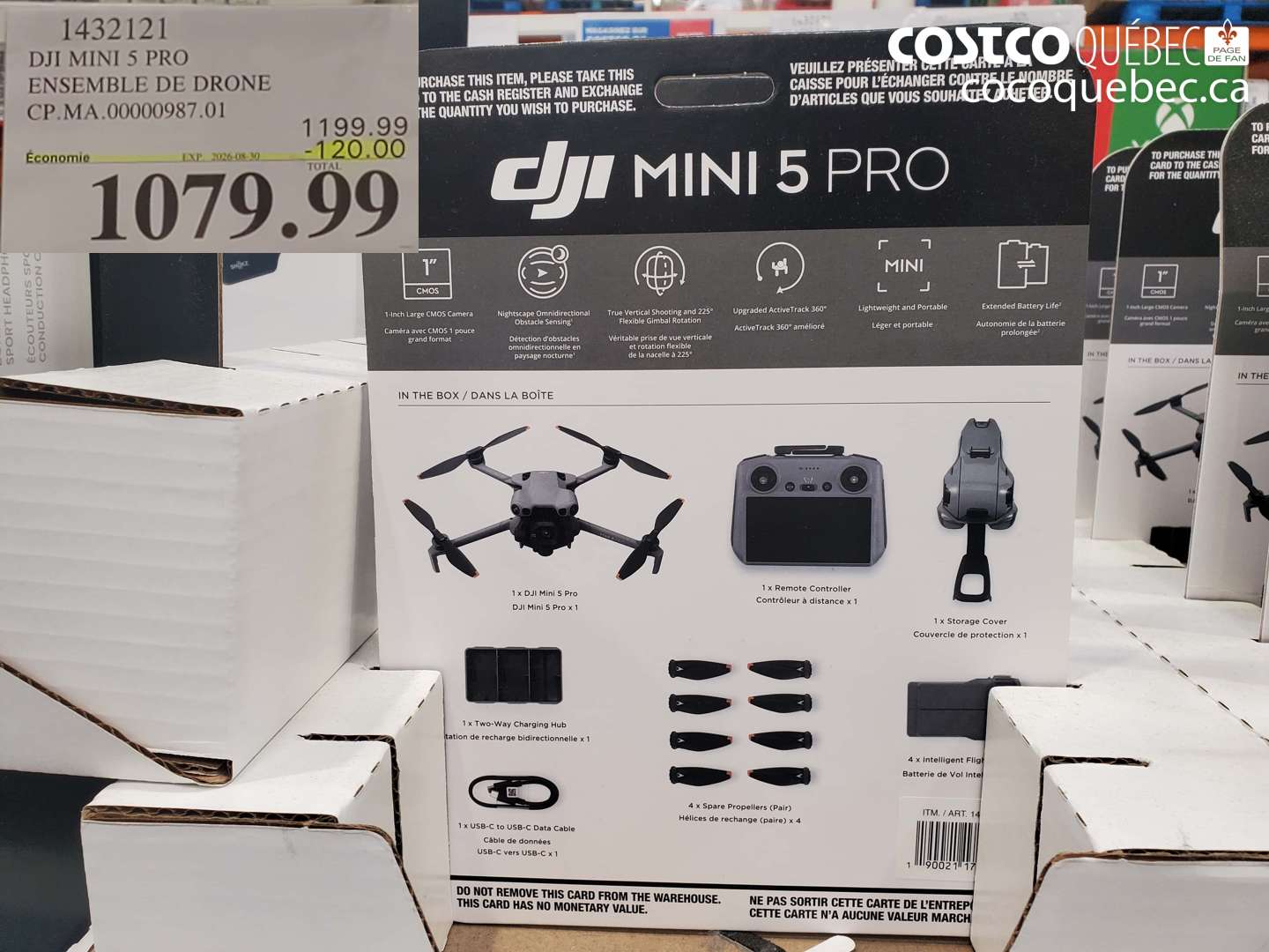 1432121 DJI MINI 5 PRO ENSEMBLE DE DRONE CP/MA.00000987.01 ($120.00 INSTANT SAVINGS EXPIRES ON 2026-08-30) $1079.99