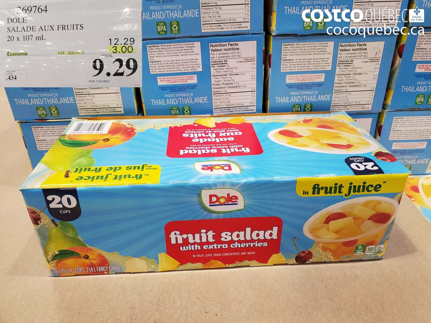 269764 DOLE SALADE AUX FRUITS ($3.00 INSTANT SAVINGS EXPIRES ON 2026-09-13) $9.29
