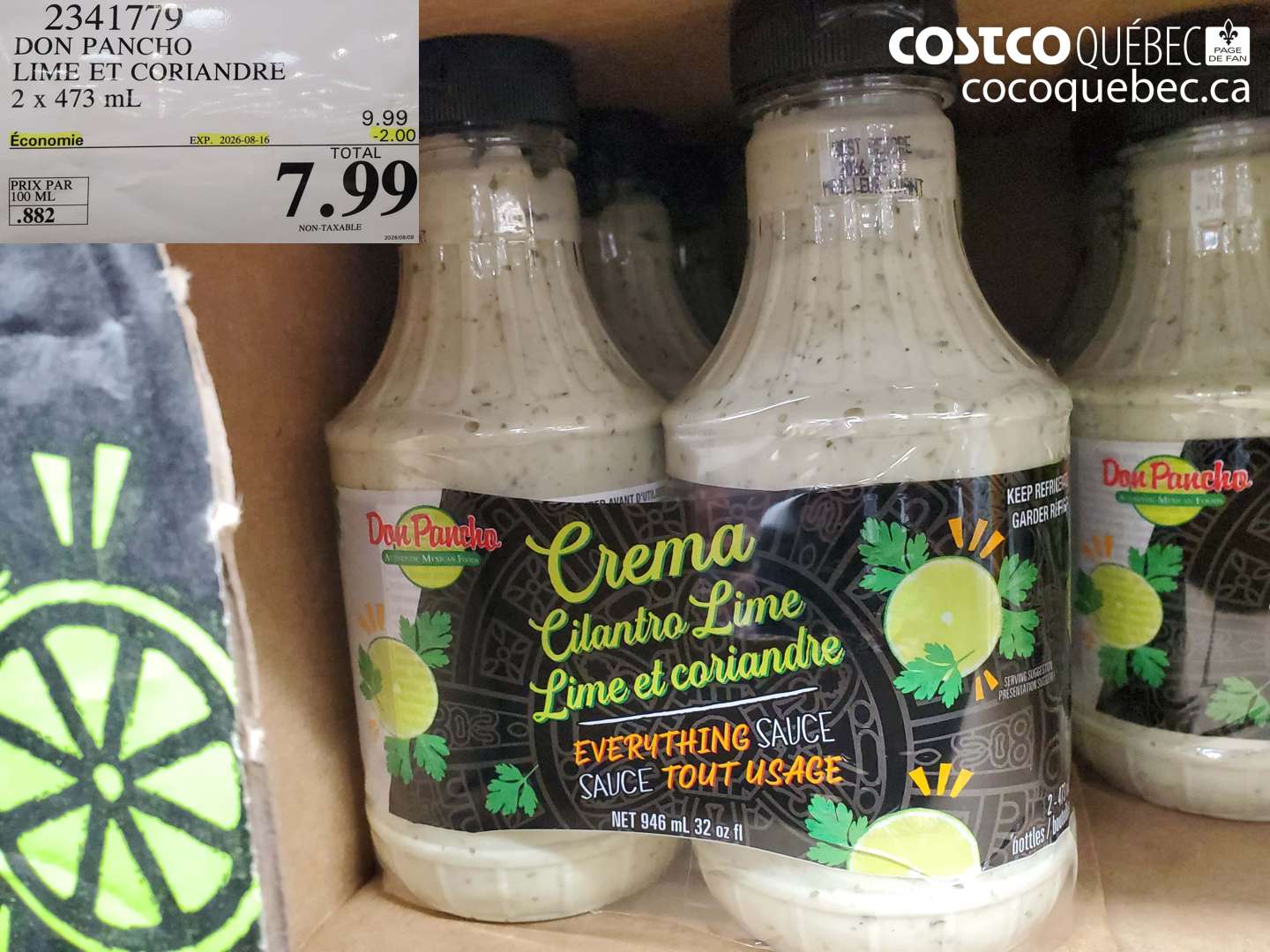 2341779 DON PANCHO LIME ET CORIANDRE ($2.00 INSTANT SAVINGS EXPIRES ON 2026-08-16) $7.99