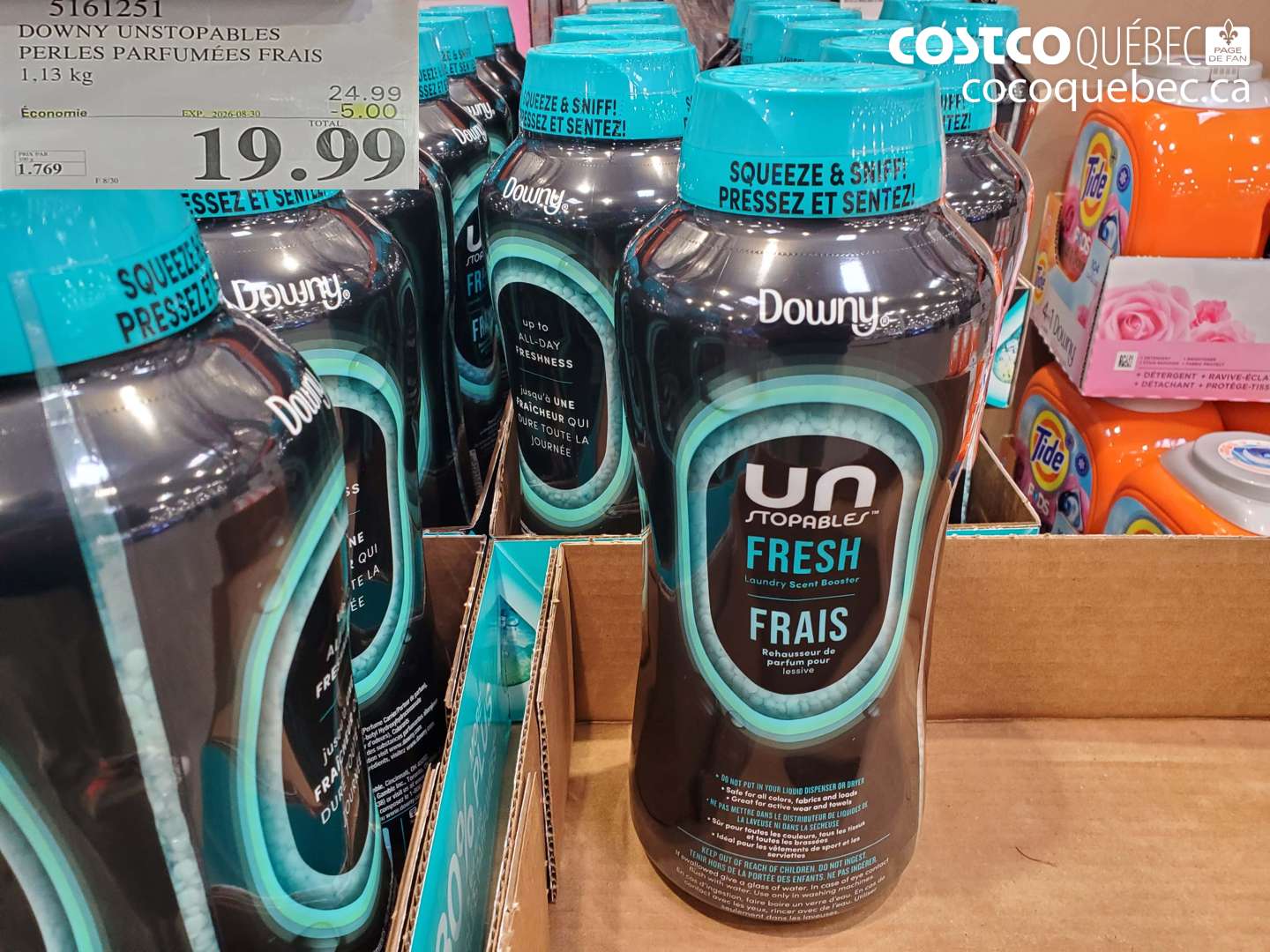 5161251 DOWNY UNSTOPABLES PERLES PARFUMÉES FRAIS ($5.00 INSTANT SAVINGS EXPIRES ON 2026-08-30) $19.99