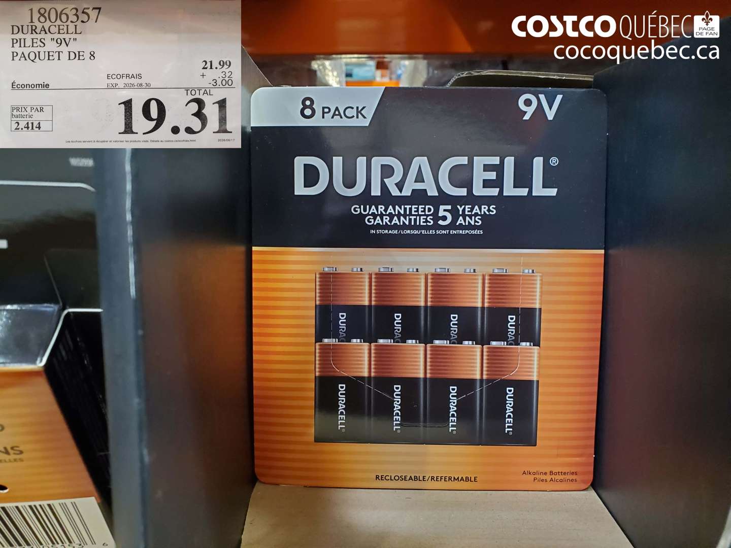 1806357 DURACELL PILES 