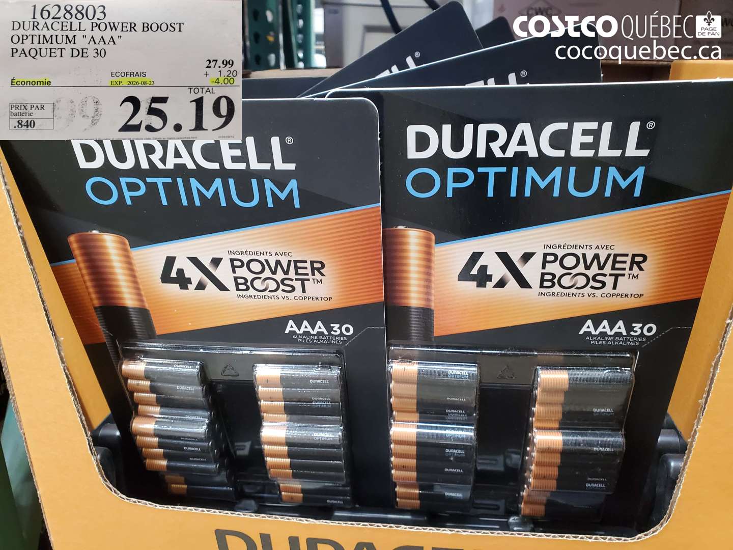 1628803 DURACELL POWER BOOST OPTIMUM 