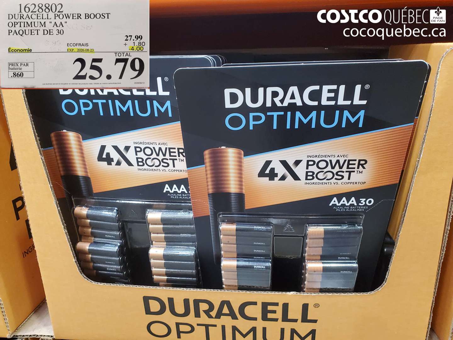 1628802 DURACELL POWER BOOST OPTIMUM 