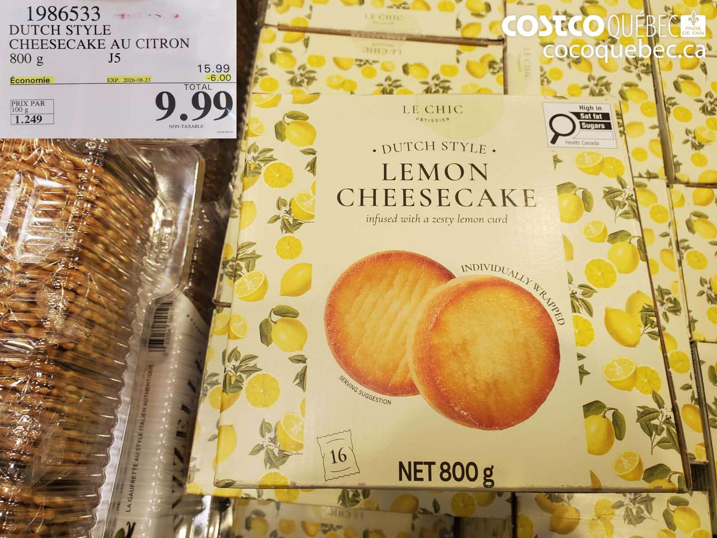 1986533 DUTCH STYLE CHEESECAKE AU CITRON ($6.00 INSTANT SAVINGS EXPIRES ON 2026-08-23) $9.99