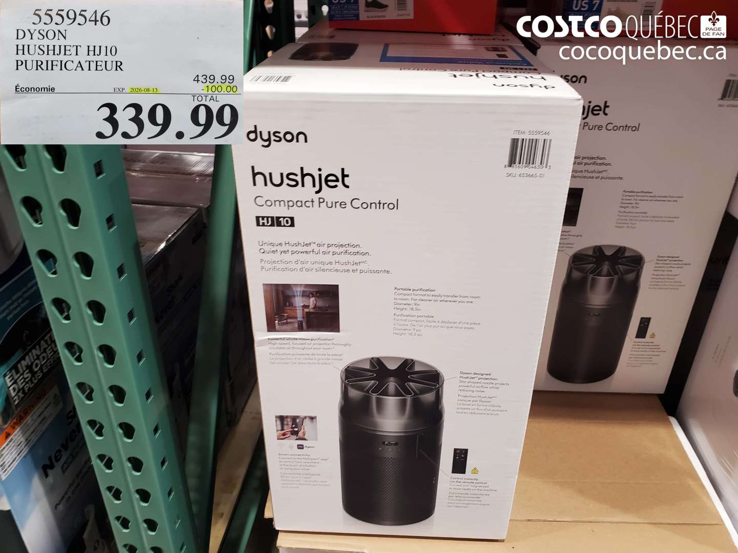 5559546 DYSON HUSHJET HJ10 PURIFICATEUR ($100.00 INSTANT SAVINGS EXPIRES ON 2026-08-13) $339.99