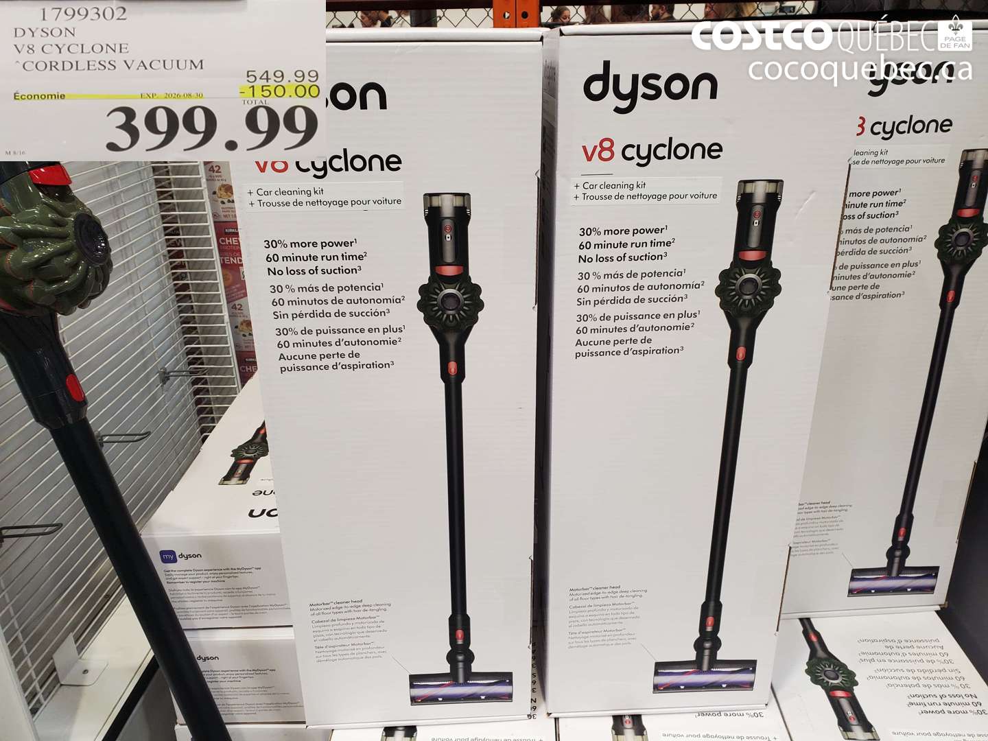 1799302 DYSON V8 CYCLONE ($150.00 INSTANT SAVINGS EXPIRES ON 2026-08-30) $399.99