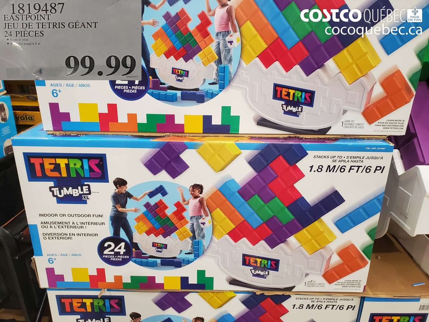 1819487 EASTPOINT JEU DE TETRIS GÉANT 24 PIÈCES $99.99