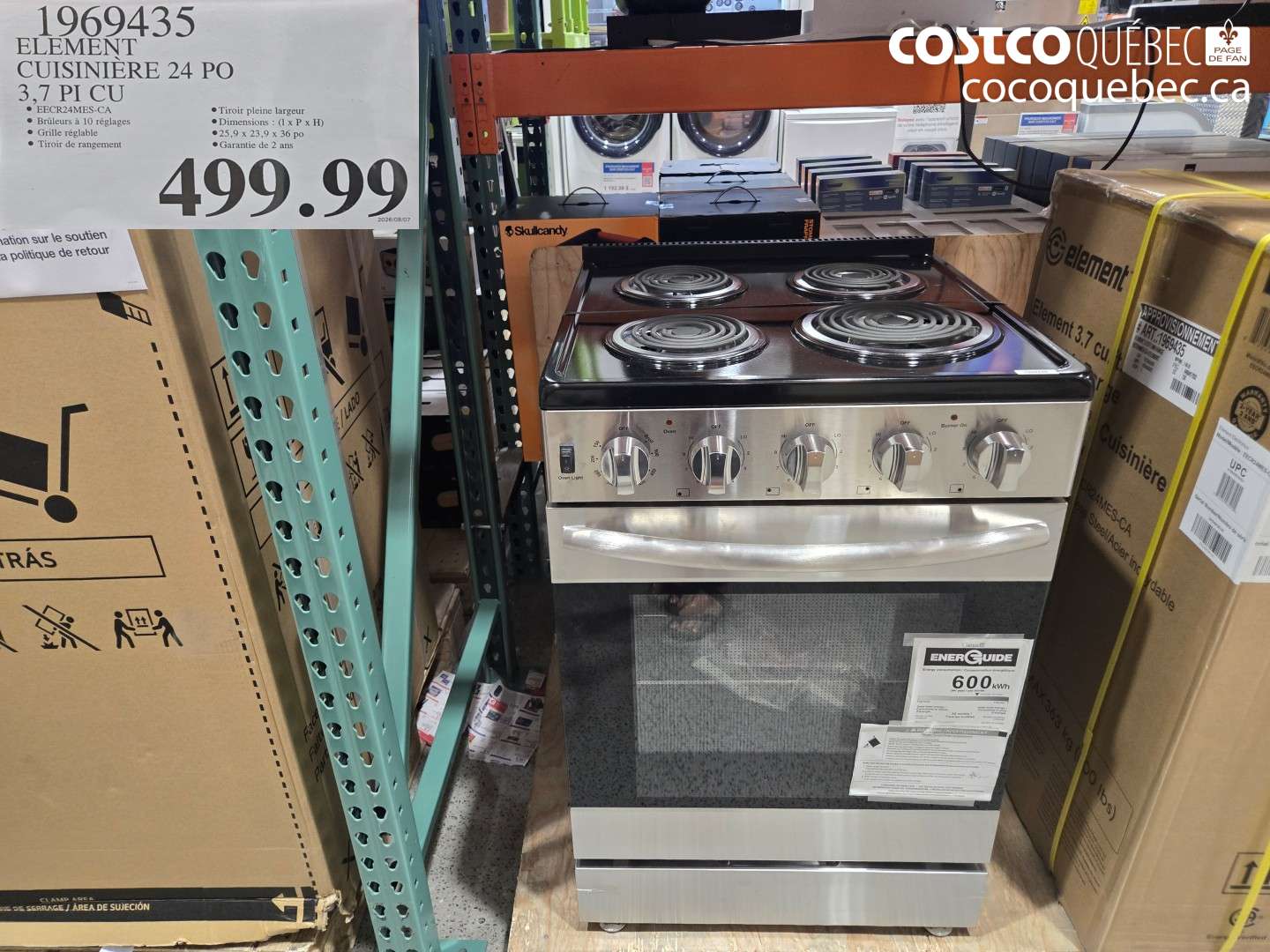 1969435 ELEMENT CUISINIÈRE 24 PO 3.7 PI CU $499.99