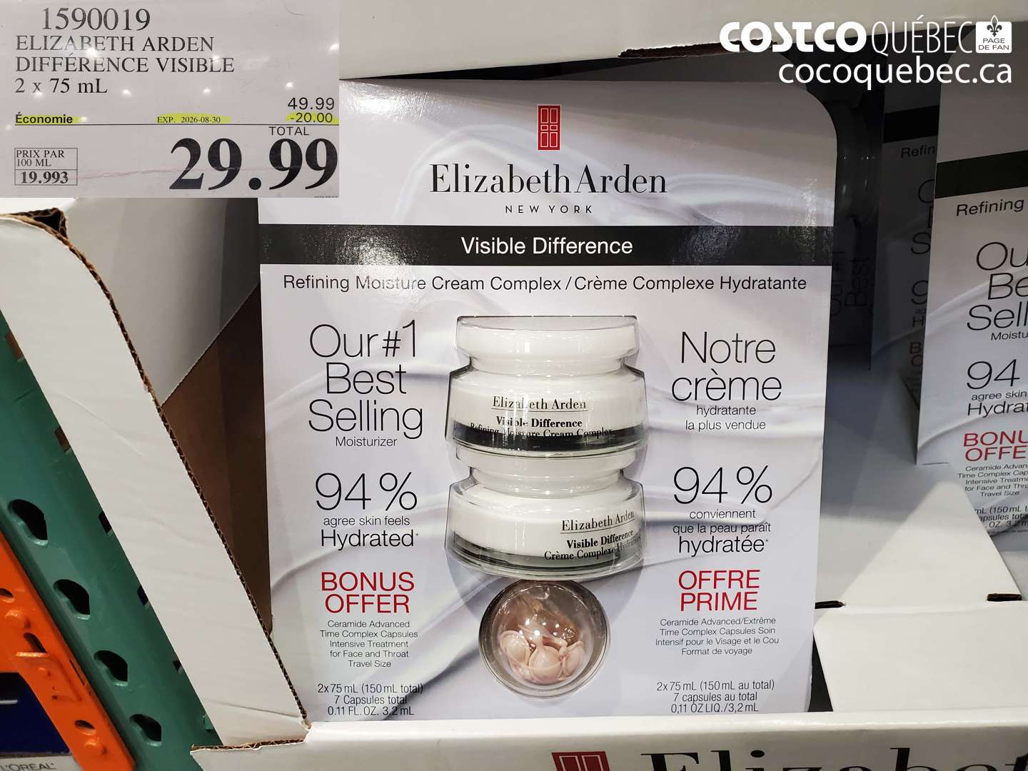 1590019 ELIZABETH ARDEN DIFFÉRENCE VISIBLE 2 X 75 ML ($20.00 INSTANT SAVINGS EXPIRES ON 2026-08-30) $29.99