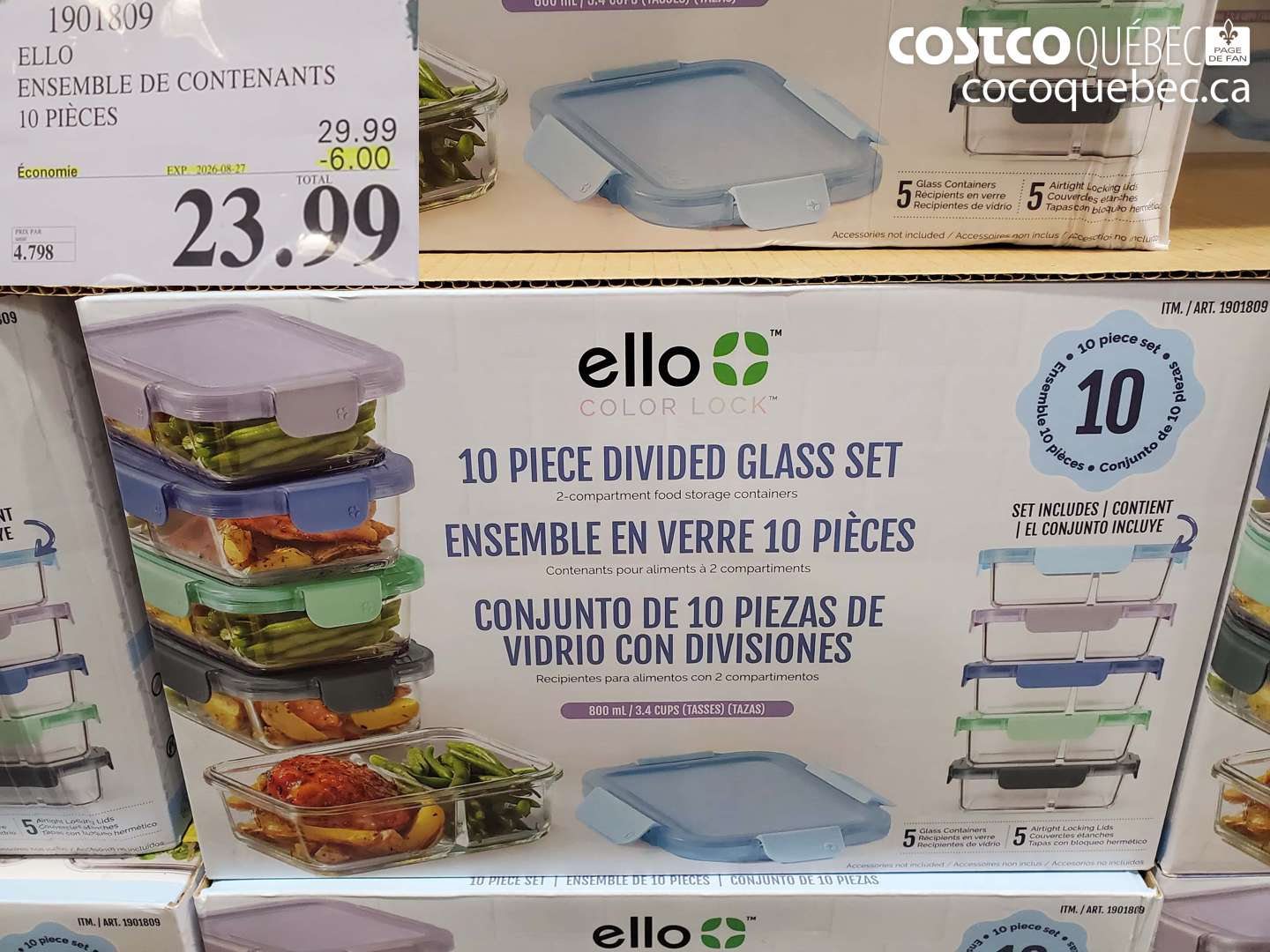 1901809 ELLO ENSEMBLE DE CONTENANTS 10 PIÈCES ($6.00 INSTANT SAVINGS EXPIRES ON 2026-08-27) $23.99