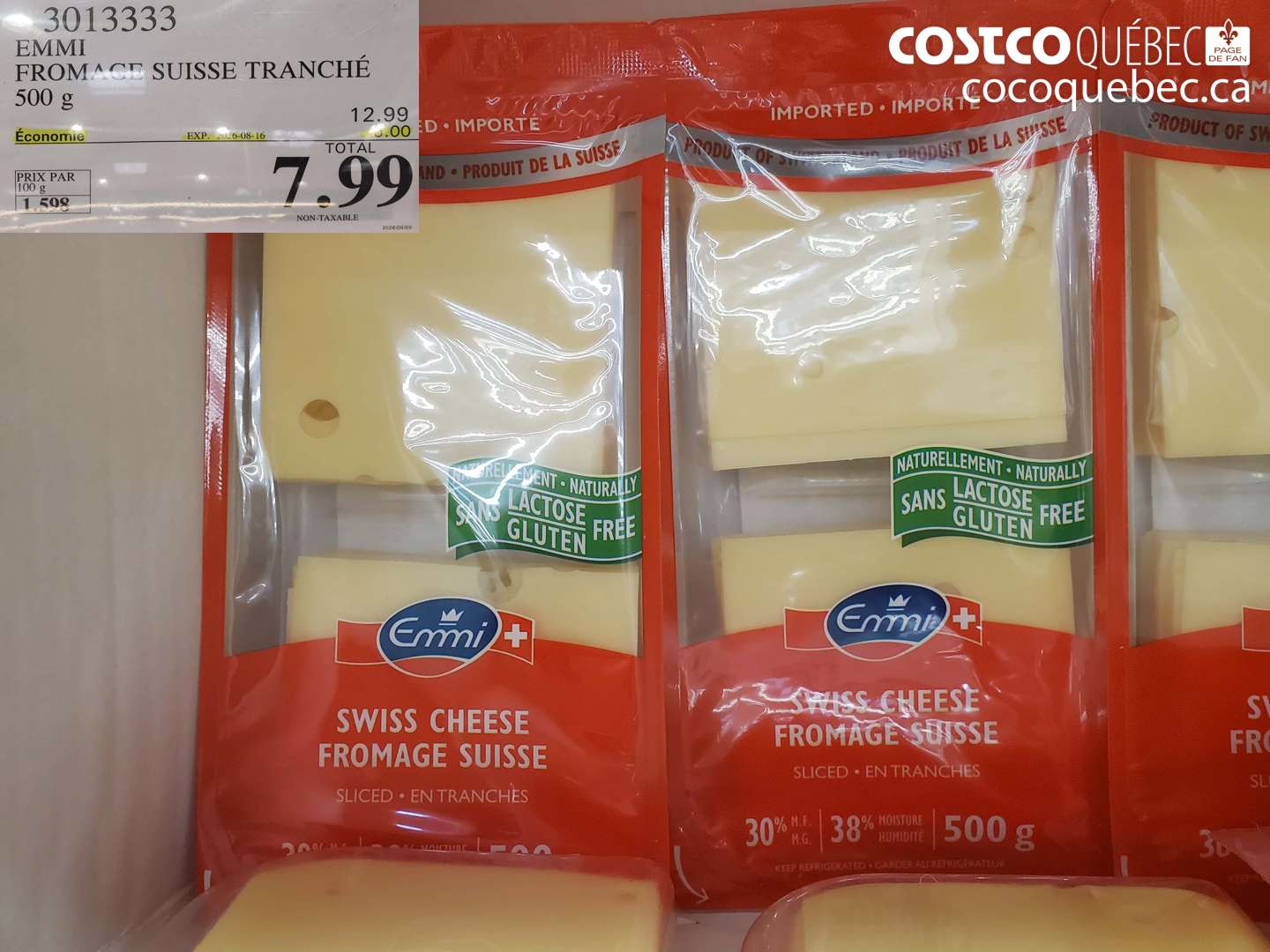 3013333 EMMI FROMAGE SUISSE TRANCHÉ ($5.00 INSTANT SAVINGS EXPIRES ON 2026-08-16) $7.99