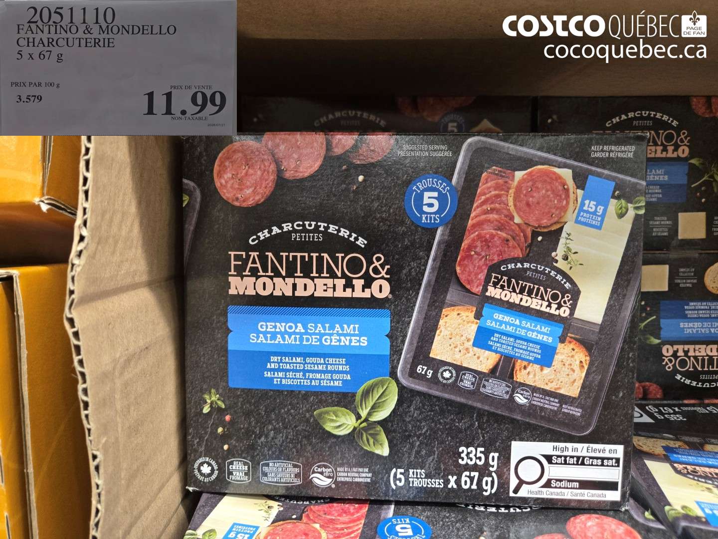 2051110 FANTINO & MONDELLO CHARCUTERIE $11.99