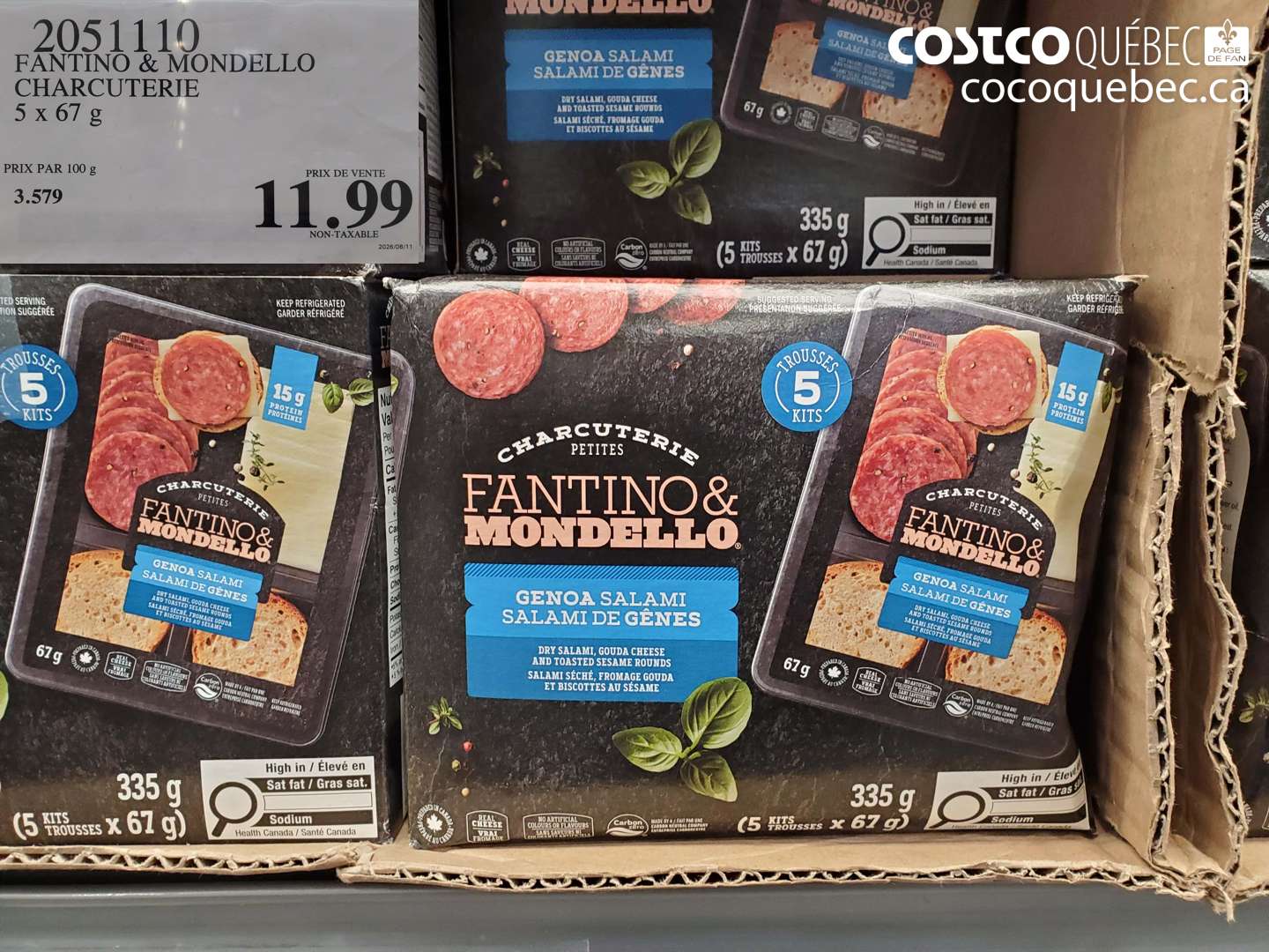 2051110 FANTINO & MONDELLO CHARCUTERIE $11.99