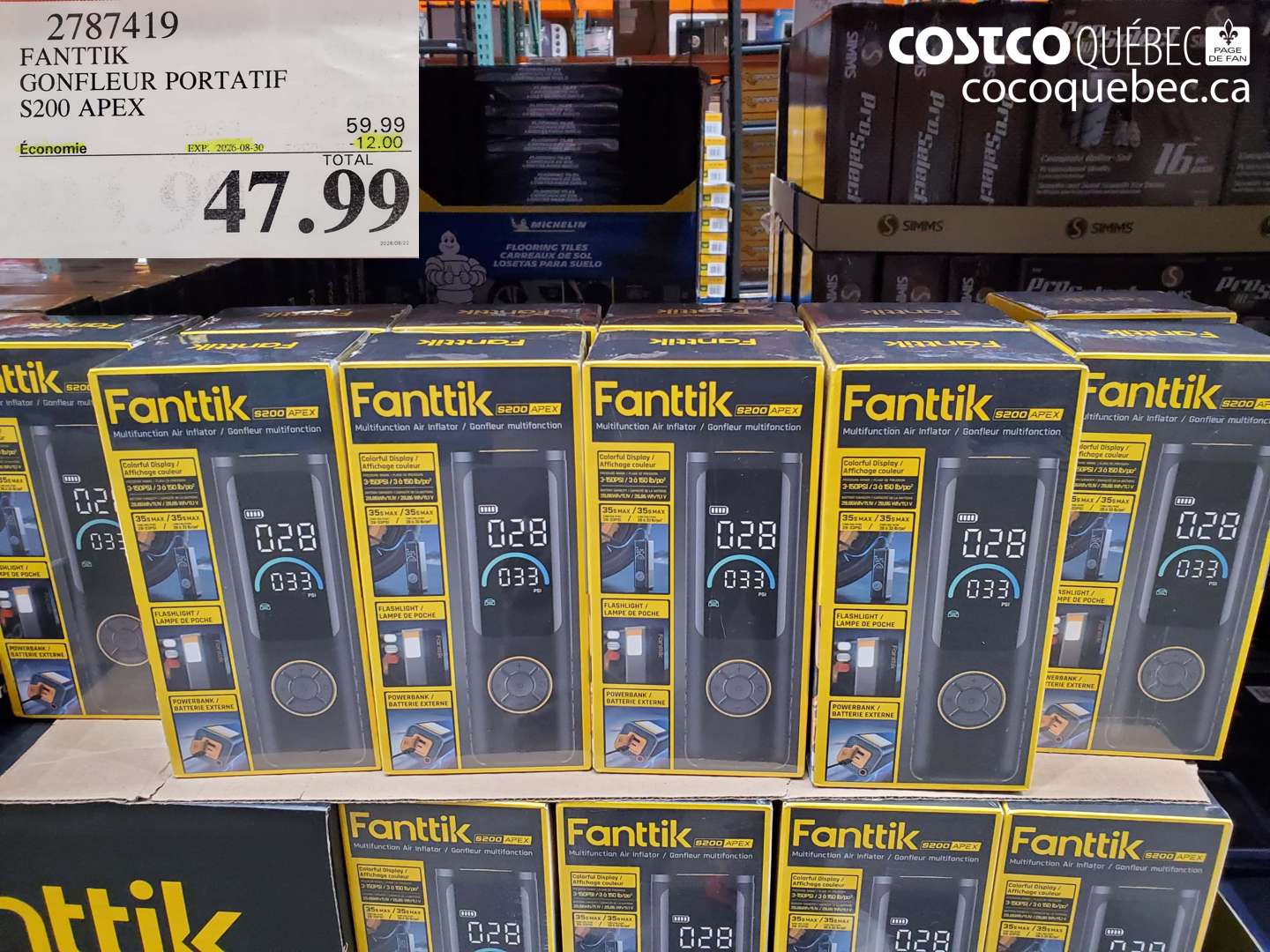 2787419 FANTTIK GONFLEUR PORTATIF S200 APEX ($12.00 INSTANT SAVINGS EXPIRES ON 2026-08-30) $47.99