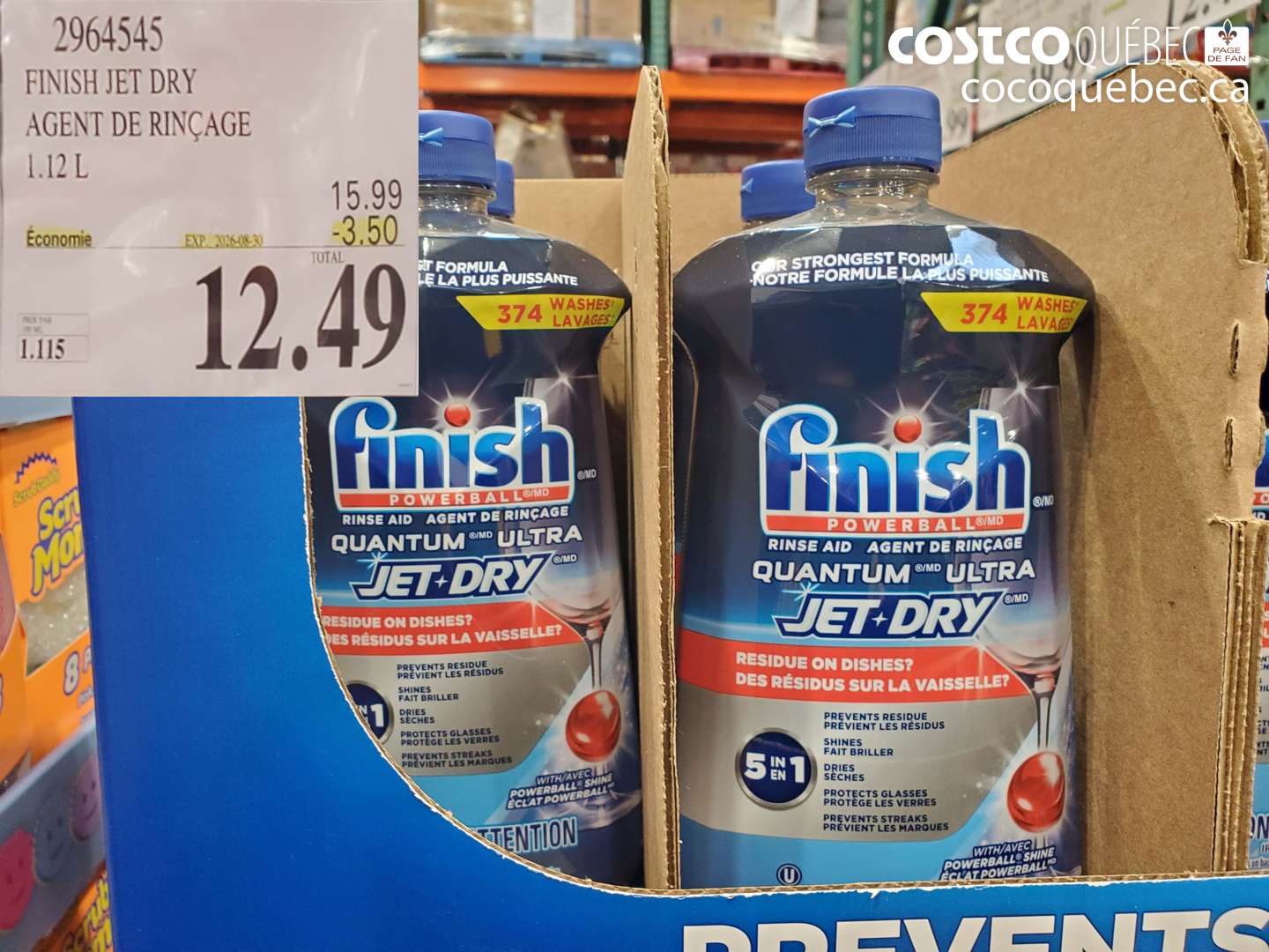 2964545 FINISH JET DRY AGENT DE RINÇAGE ($3.50 INSTANT SAVINGS EXPIRES ON 2026-08-30) $12.49