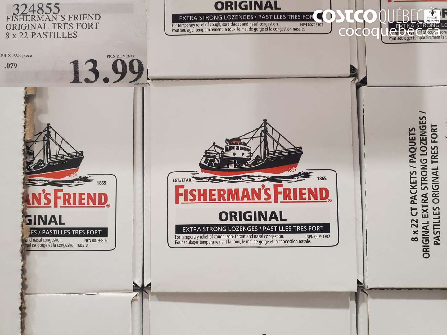 324855 FISHERMAN'S FRIEND ORIGINAL TRÈS FORT 8 X 22 PASTILLES $13.99
